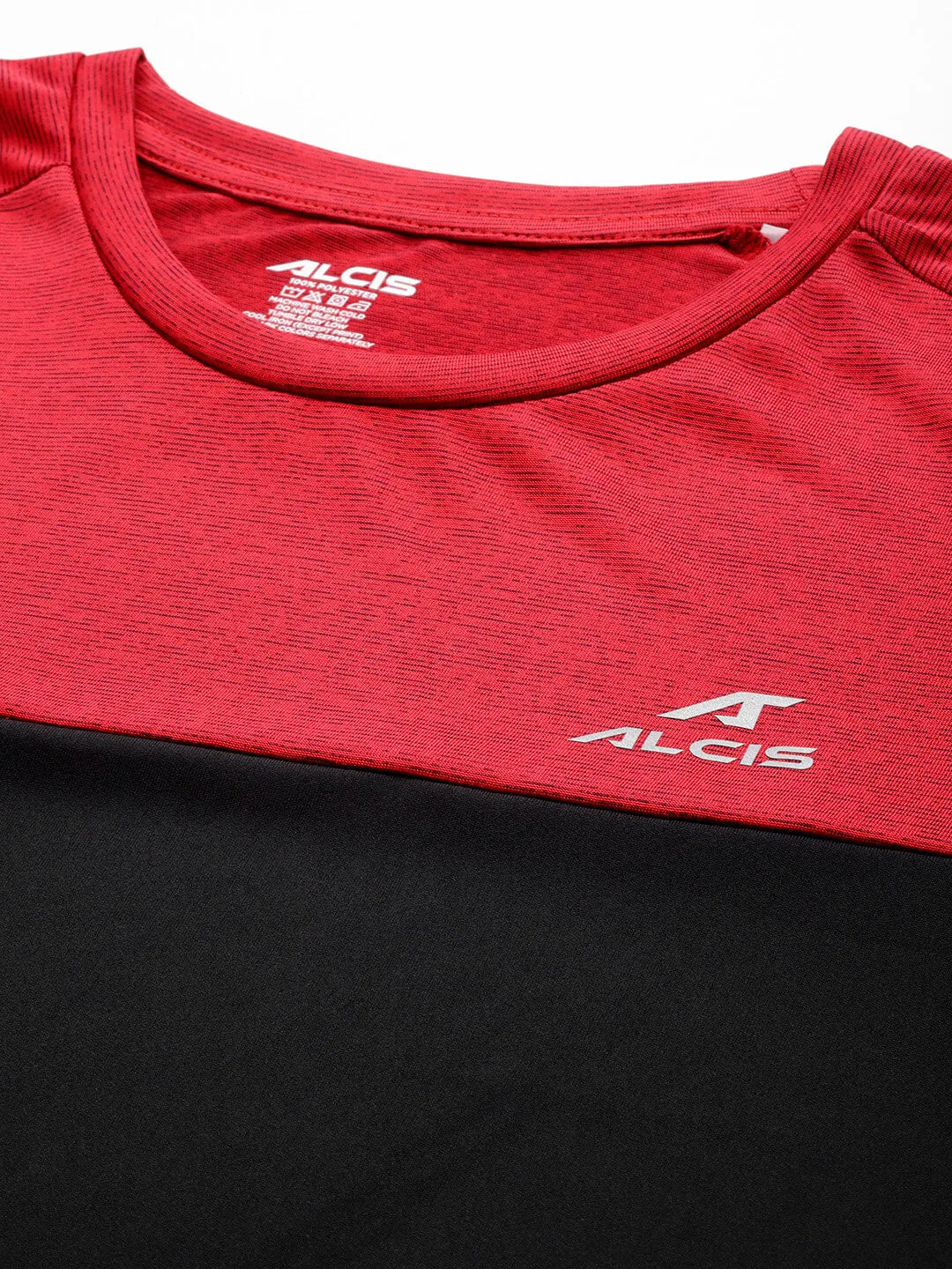 Alcis Men Colourblocked Anti Static Slim Fit T-shirt Smile Glow ComfortStretch