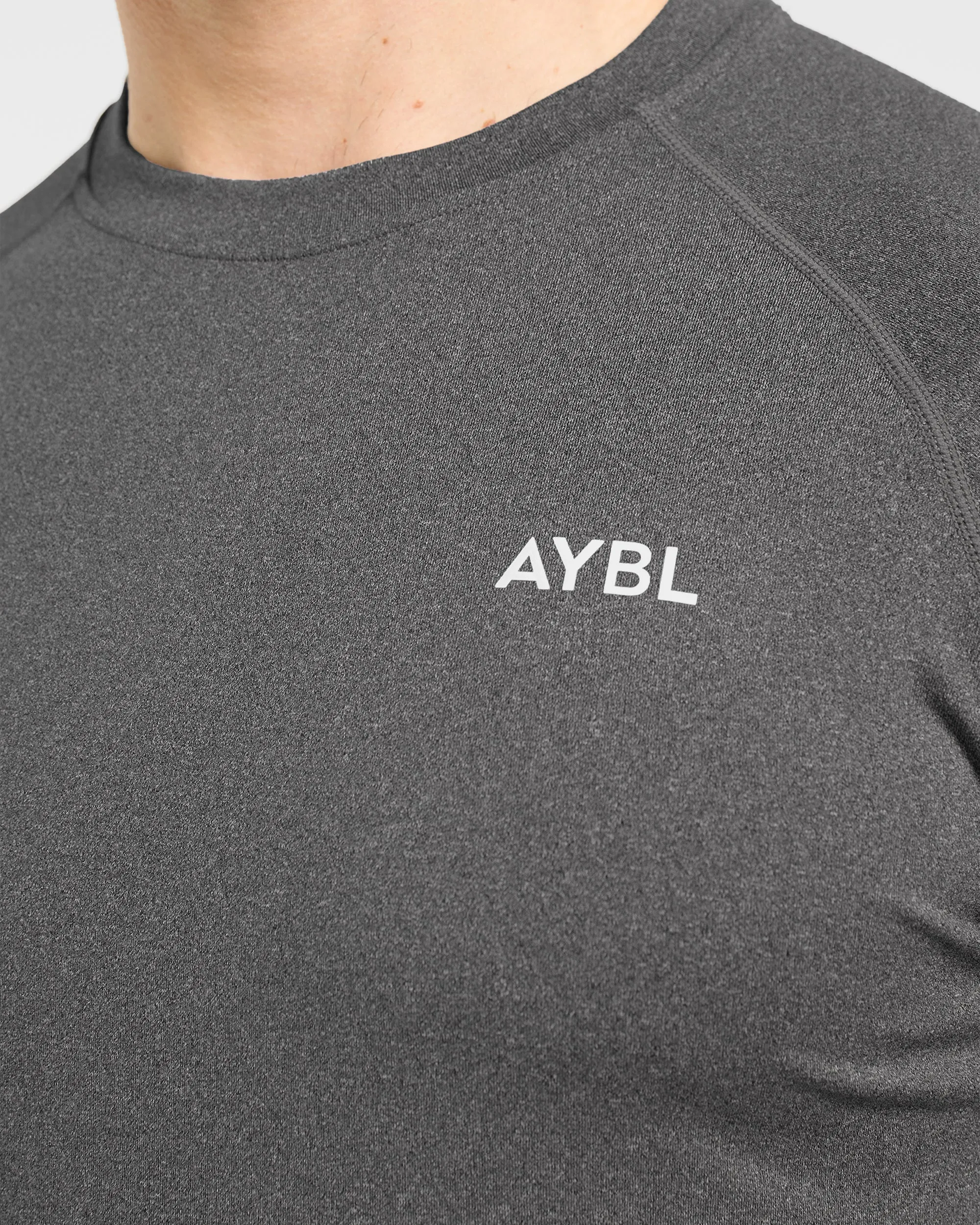 Essential Long Sleeve T Shirt - Grey Marl Vintage authenticity