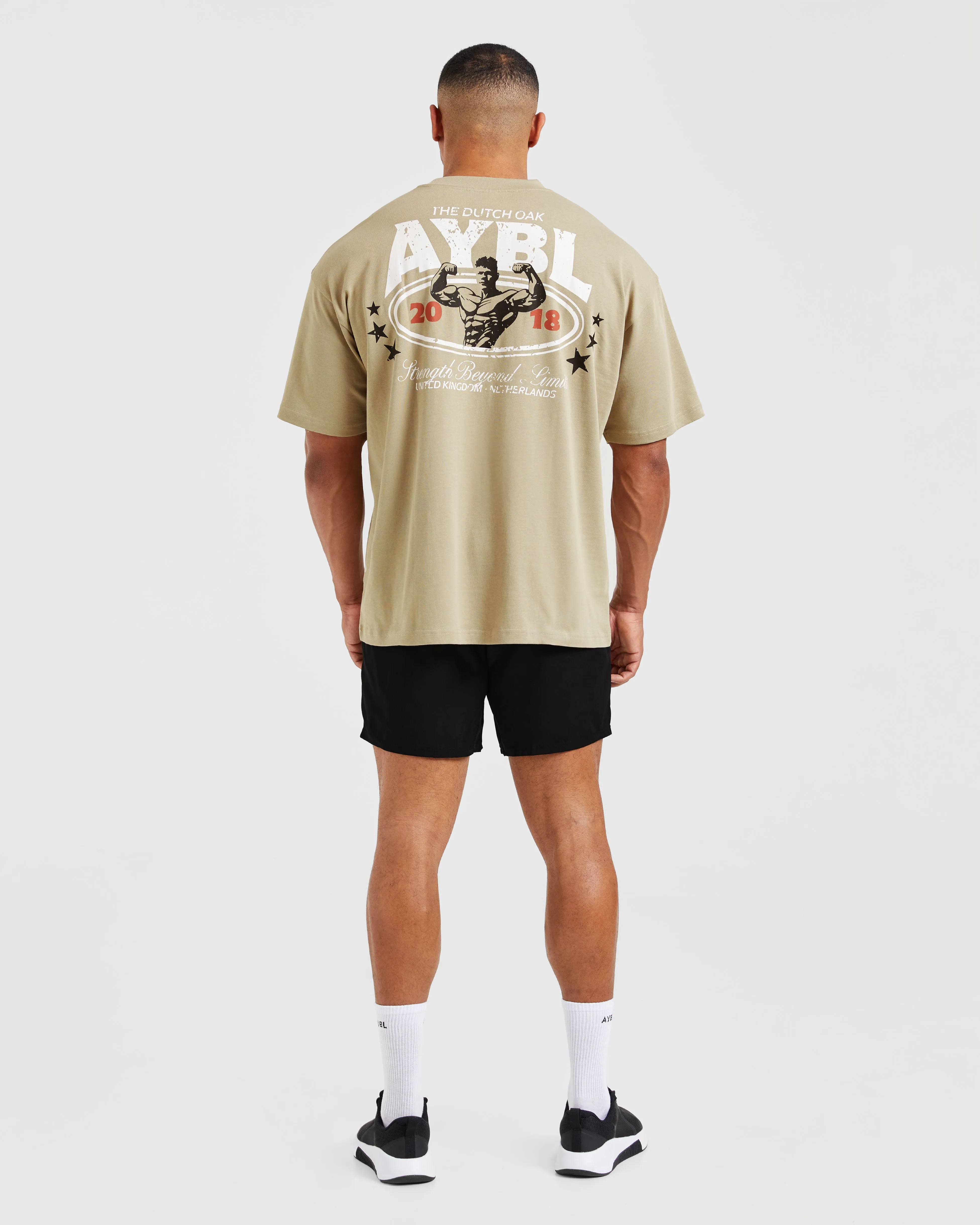 Wesley Vissers X Beyond Limits Oversized T Shirt - Deep Beige Printed design Light Design