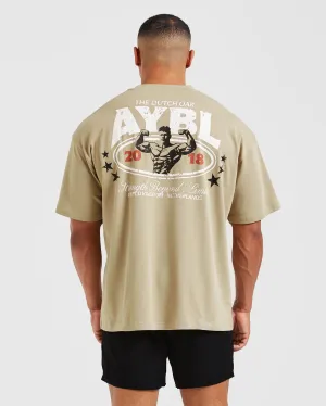 Wesley Vissers X Beyond Limits Oversized T Shirt - Deep Beige Classic Trend Look