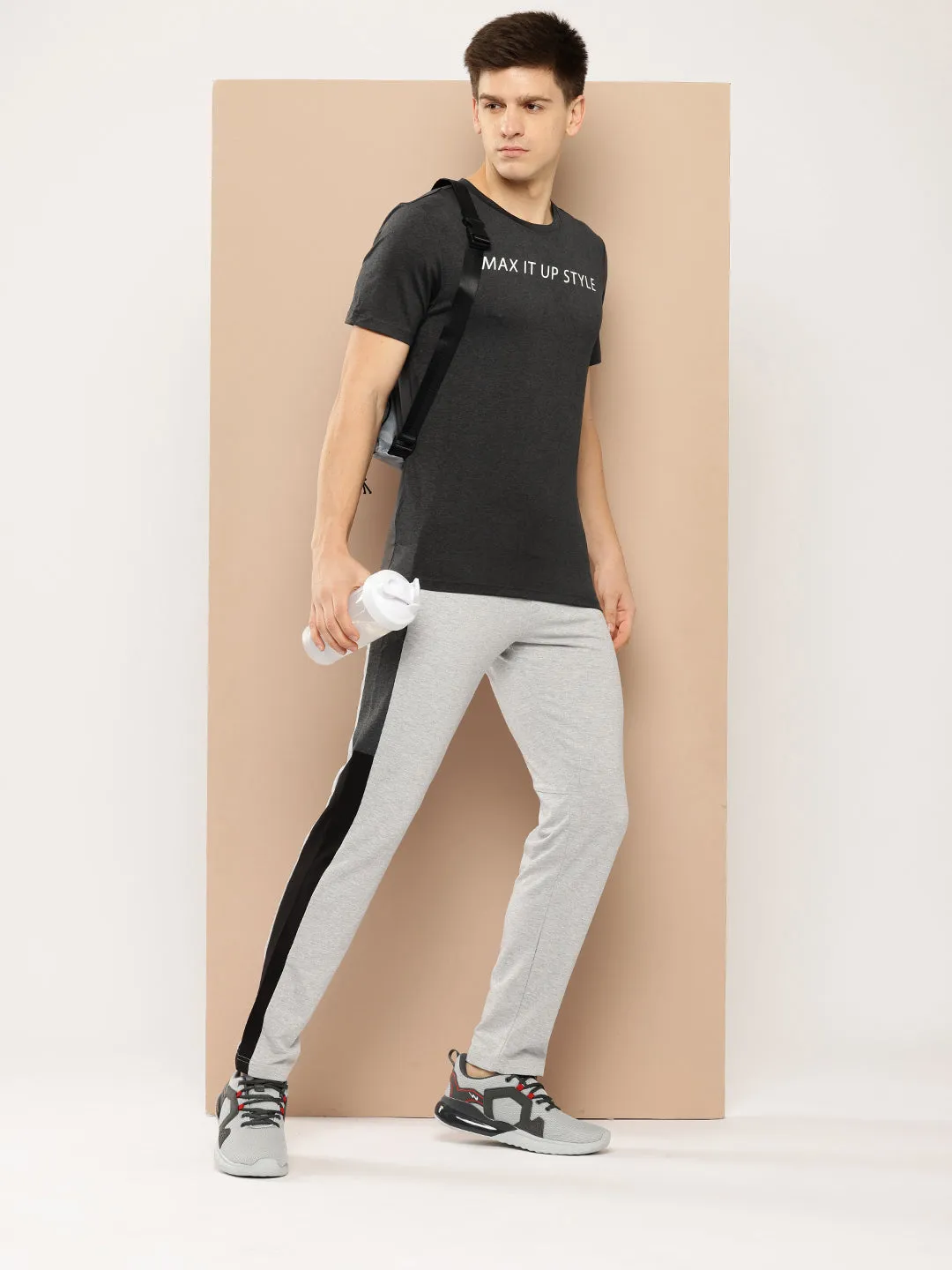 Gloss Glow Flex Fit Alcis Men Typography Printed Anti Static Slim Fit T-shirt
