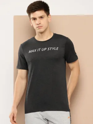 BuiltIn Grip Easy Breath Alcis Men Typography Printed Anti Static Slim Fit T-shirt