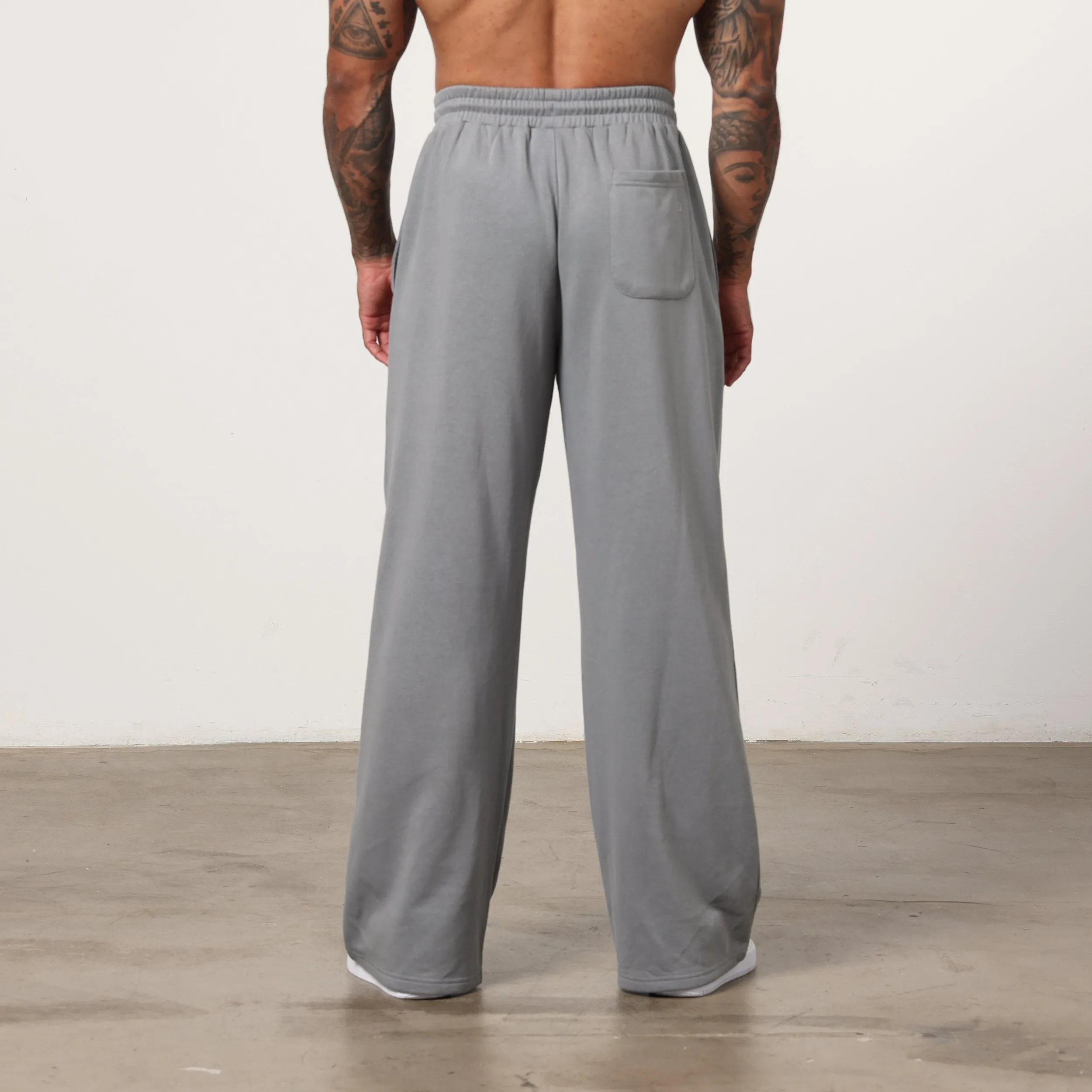 Wrinkle Free Fabric Vanquish Essential Steel Grey Straight Leg Sweatpants