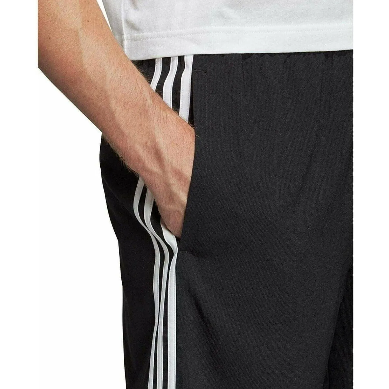Patchwork Design desert style adidas Essentials 3 Stripes Chelsea Mens Training Shorts - Black