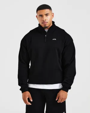 Rebound 1/4 Zip Pullover - Black Durable Reinforcements Winter Energy