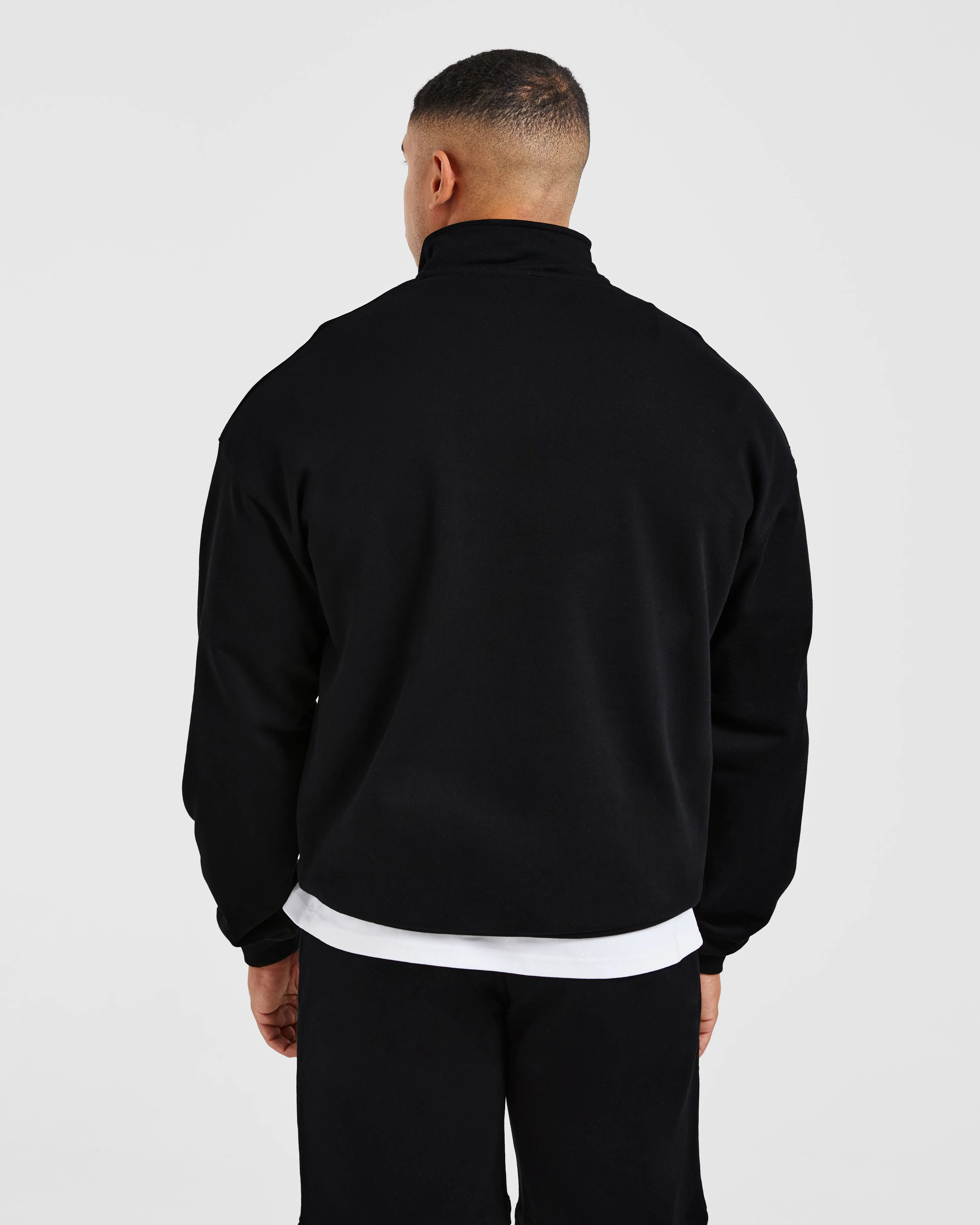 Rebound 1/4 Zip Pullover - Black Lightweight Feel Urban appeal