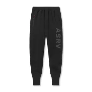 0915. Tech-Terry? High Rib Jogger - Black "ASRV" High Density Weave Windproof Membrane