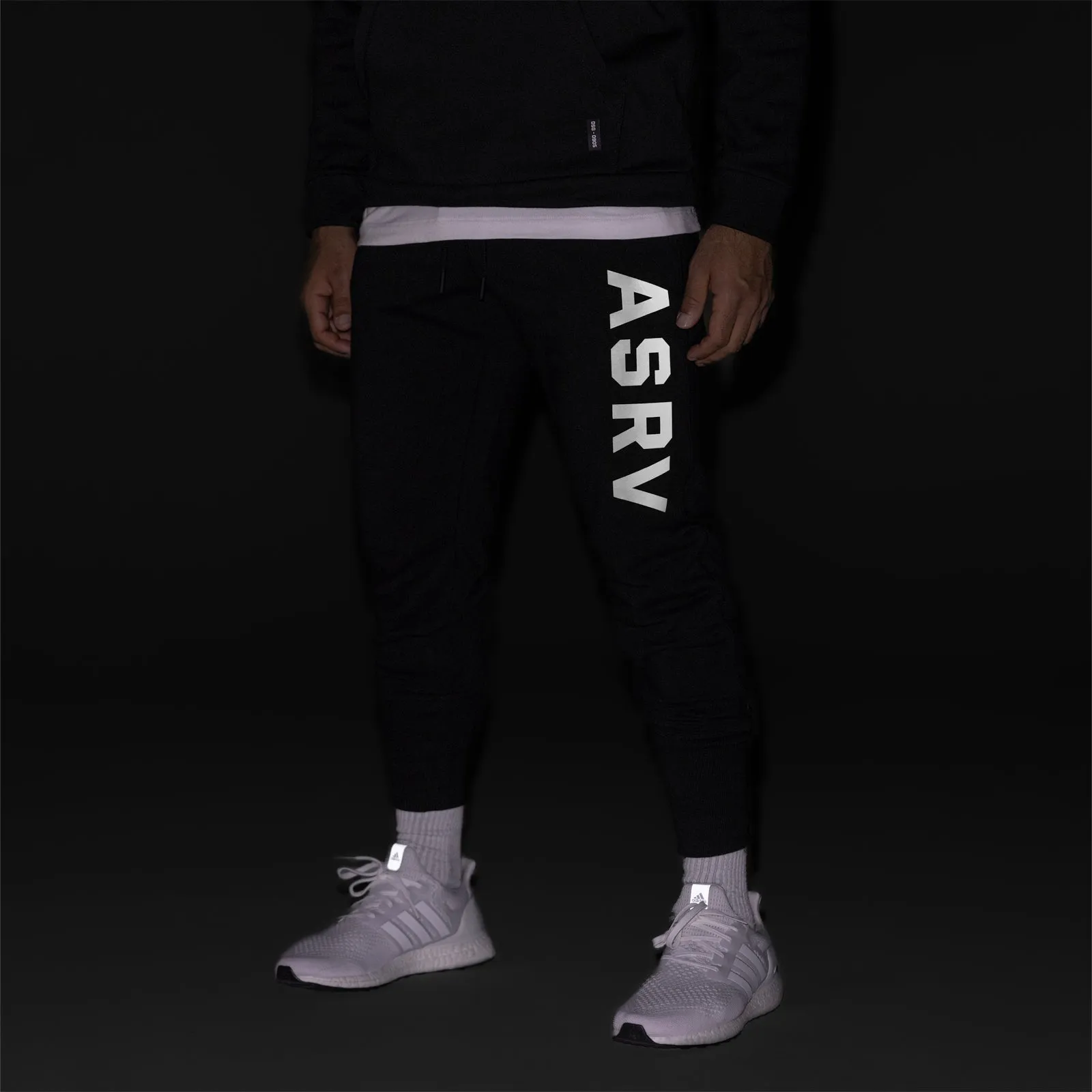 0915. Tech-Terry? High Rib Jogger - Black "ASRV" Outfit Staple