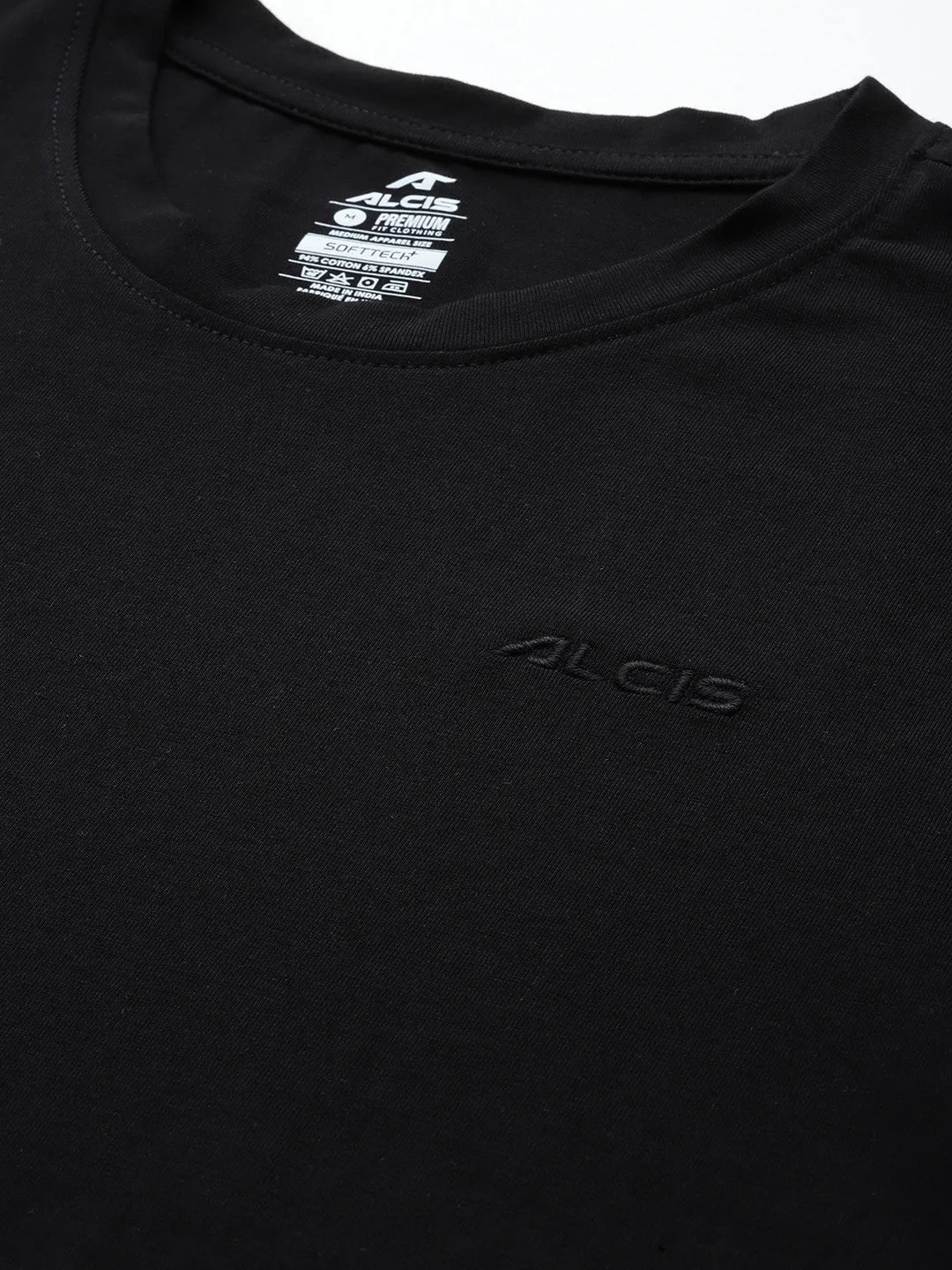 Alcis Mens Cotton Lycra Tee Leather Core