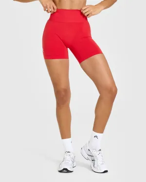 Chic Comfort Lightweight Material Perfect for RC Cars Effortless Seamless Shorts | Muscle Mommy Red