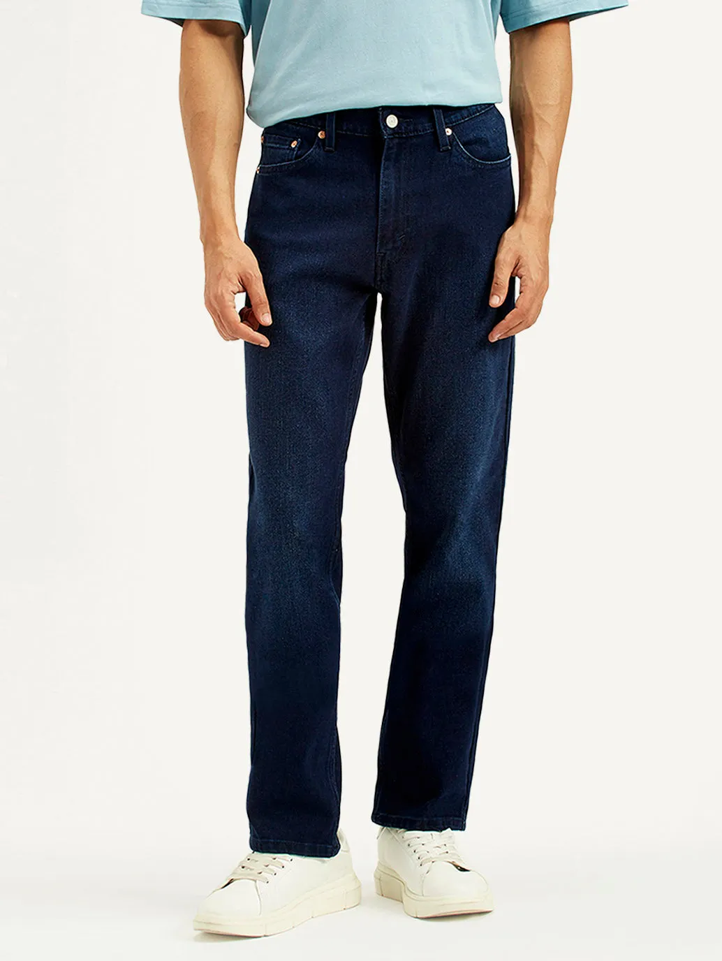 classic clothing Breathable Feel Men's 541 Dark Blue Athletic Tapered Fit Mid Rise Jeans
