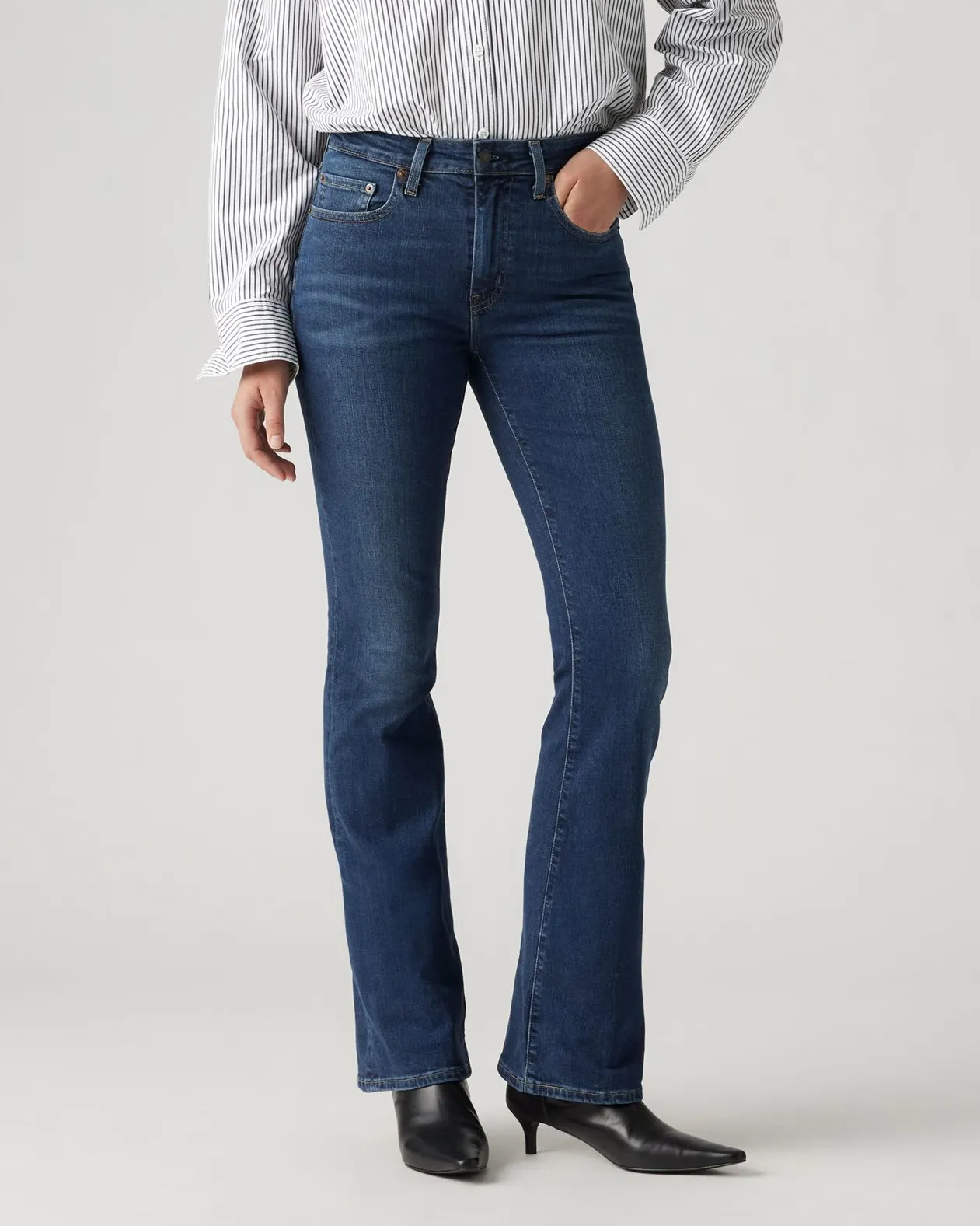 Levi's? Womens 725 High Rise Bootcut Jeans - Blue Wave Dark Core Look Casual Wear