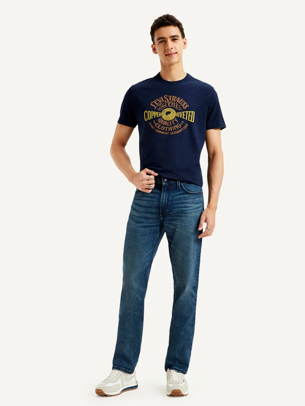 Men's 511 Dark Blue Slim Fit Mid Rise Jeans Yearlong Fit
