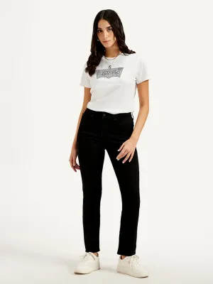 Women's 312 Black Straight Fit Mid Rise Jeans Stretch Soft Weekend Getaway Outdoor Adventure Picnic Style