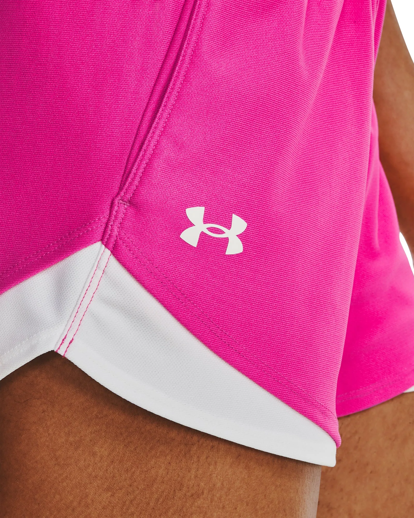 Under Armour Play Up 3.0 Womens Running Shorts - Pink Cooling Mesh Lining