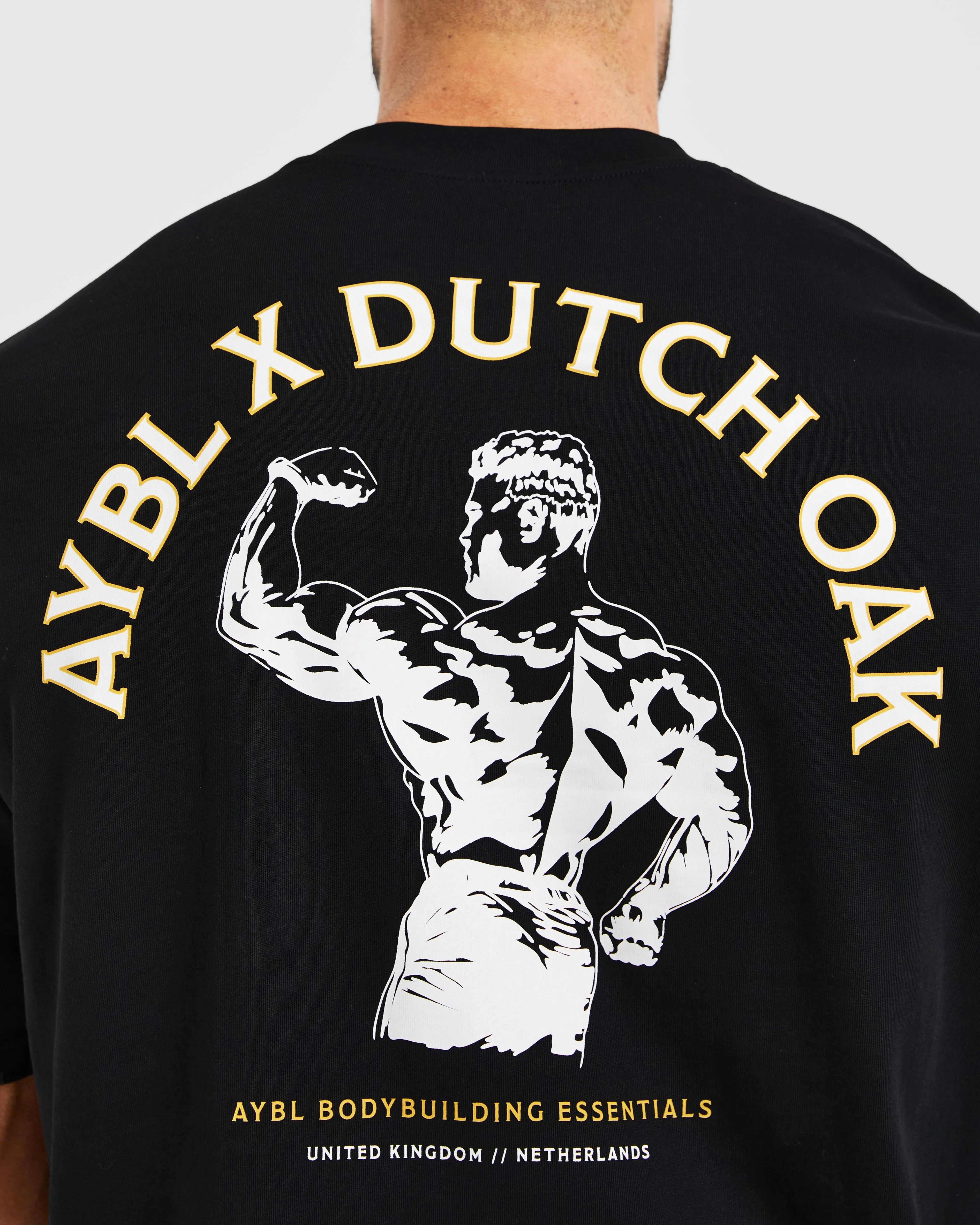 Sun Protection Moisture Management Technology Wesley Vissers X Dutch Oak Oversized T Shirt - Black/White