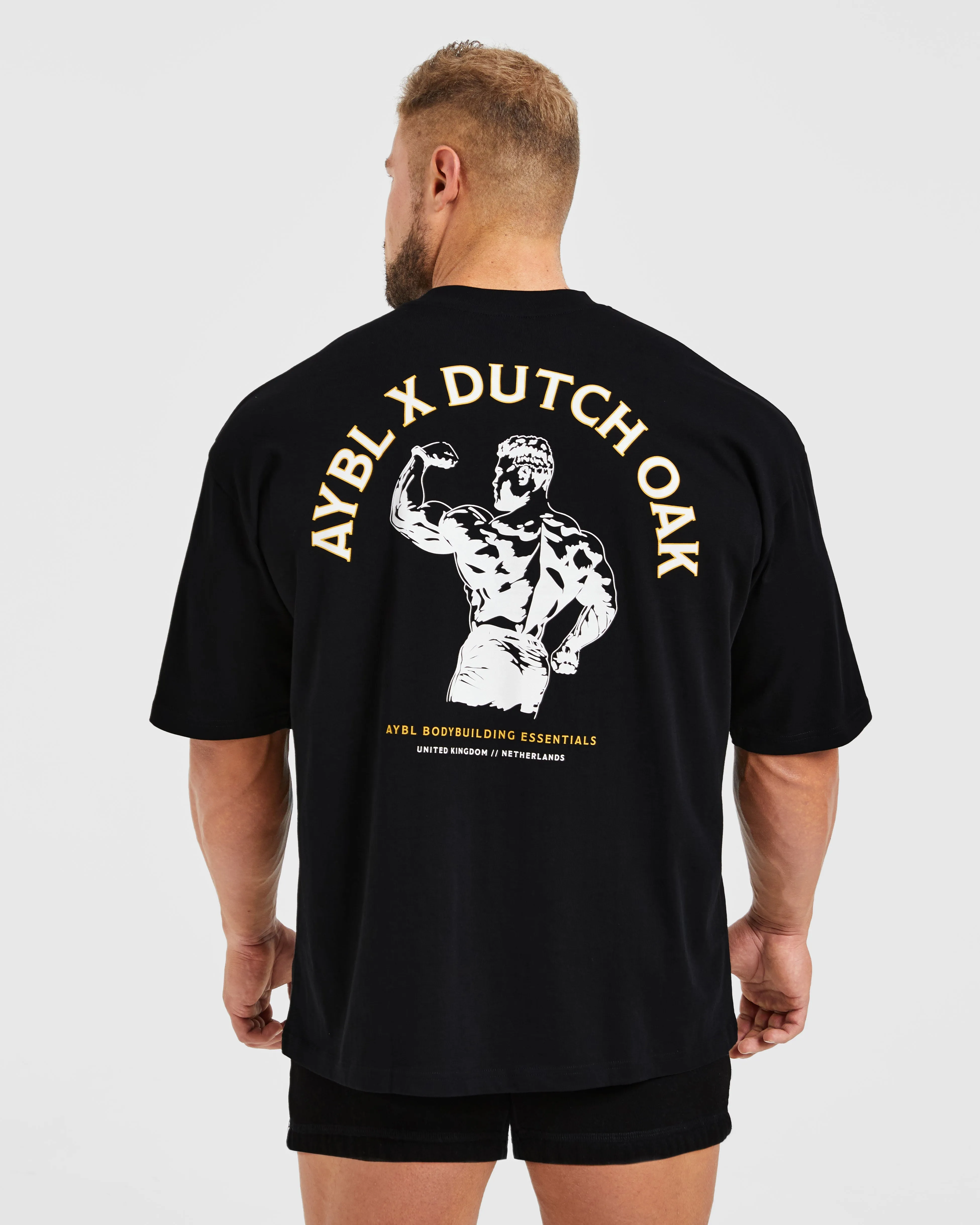 WrinkleResistant Wesley Vissers X Dutch Oak Oversized T Shirt - Black/White