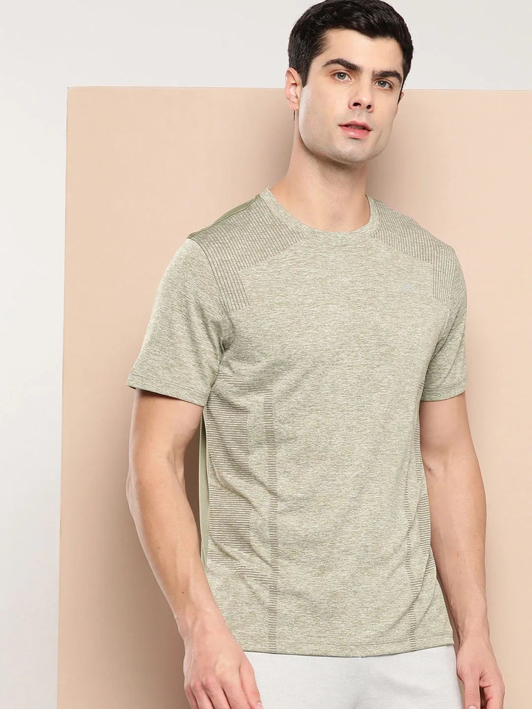 Alcis Men Printed Slim Fit T-shirt Royal Mode Thermal Insulation Layer
