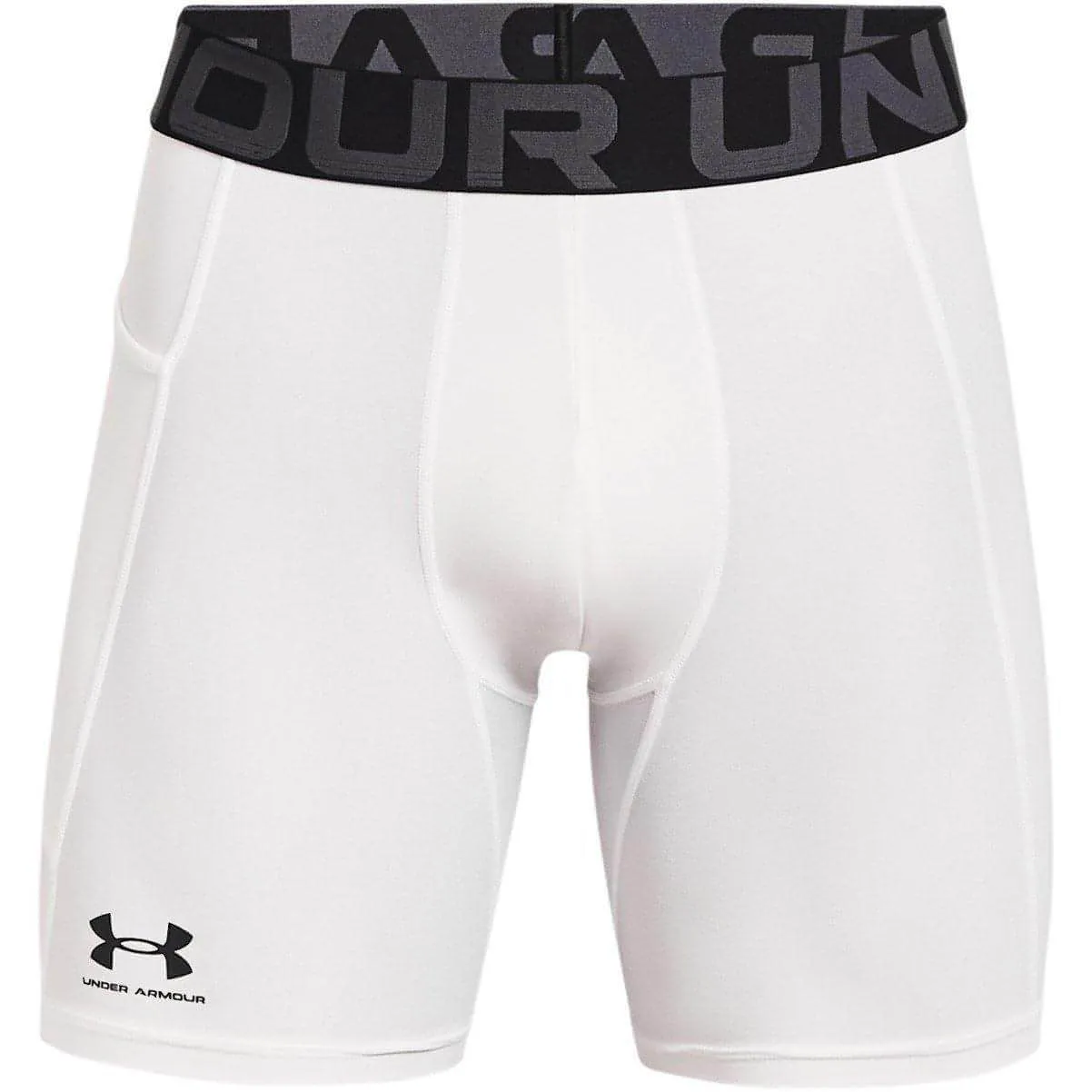 Roll Up Cuff Design Under Armour HeatGear Mens Short Compression Tights - White
