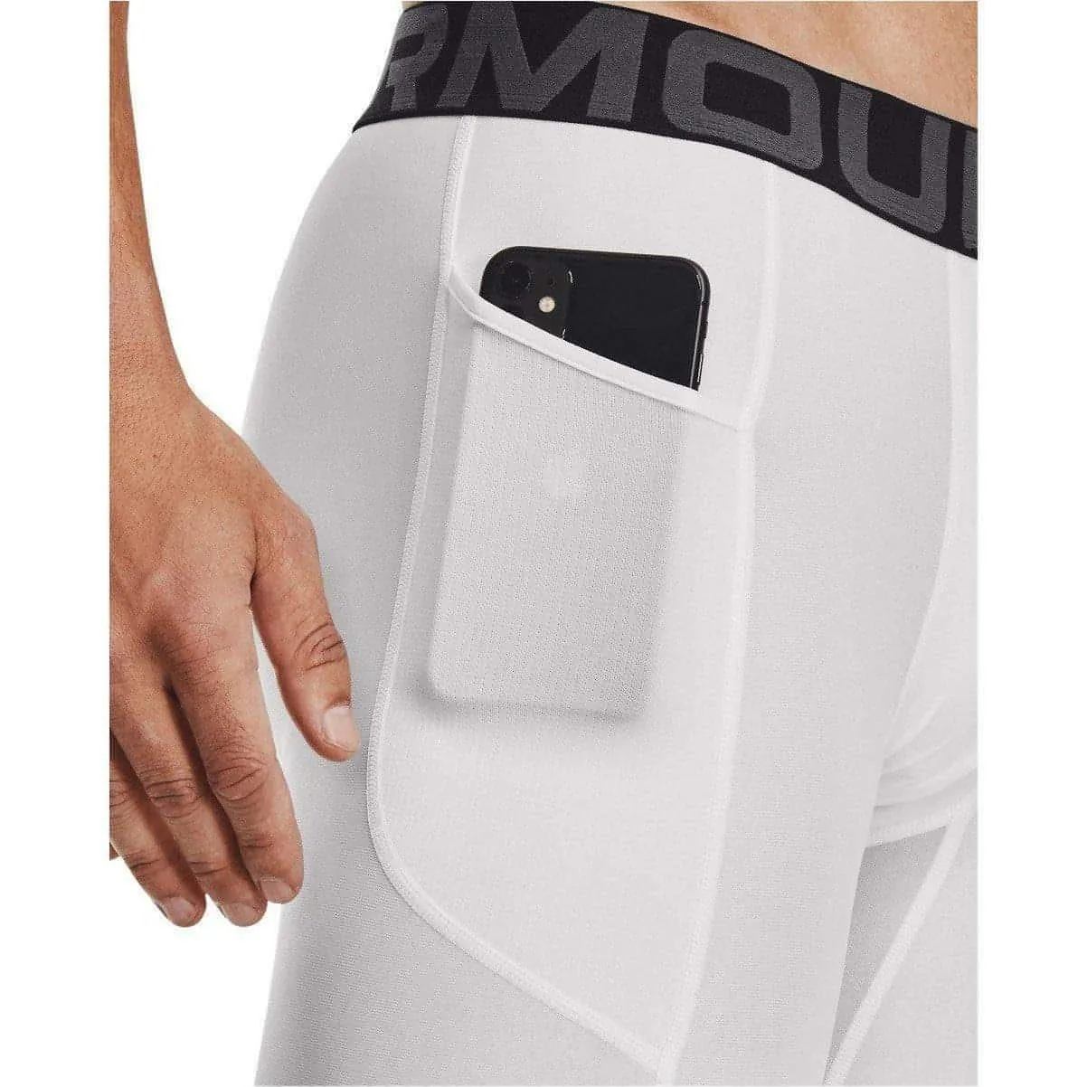 Under Armour HeatGear Mens Short Compression Tights - White prom night fall shorts