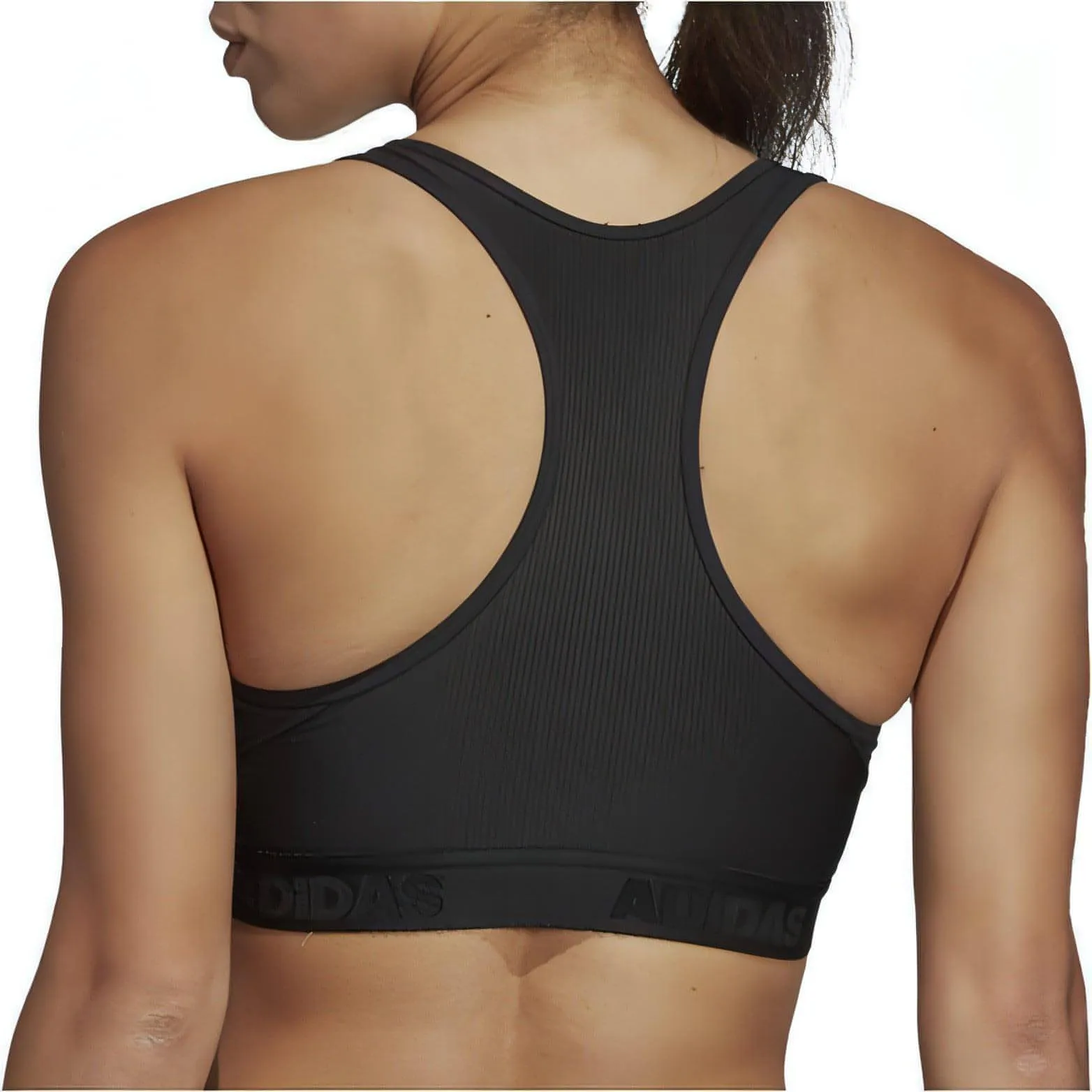 adidas Don't Rest AlphaSkin Womens Sports Bra - Black Snapped seams