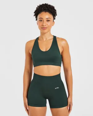 Breathable Anti Bacterial Fabric Balance V3 Seamless Sports Bra - Dark Green
