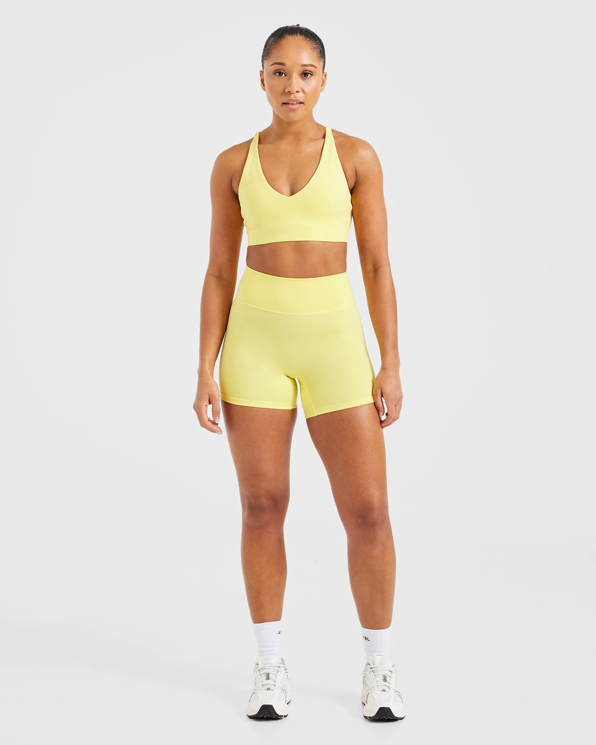 Staple Sports Bra - Pastel Lemon Seamless Edge Animal Print