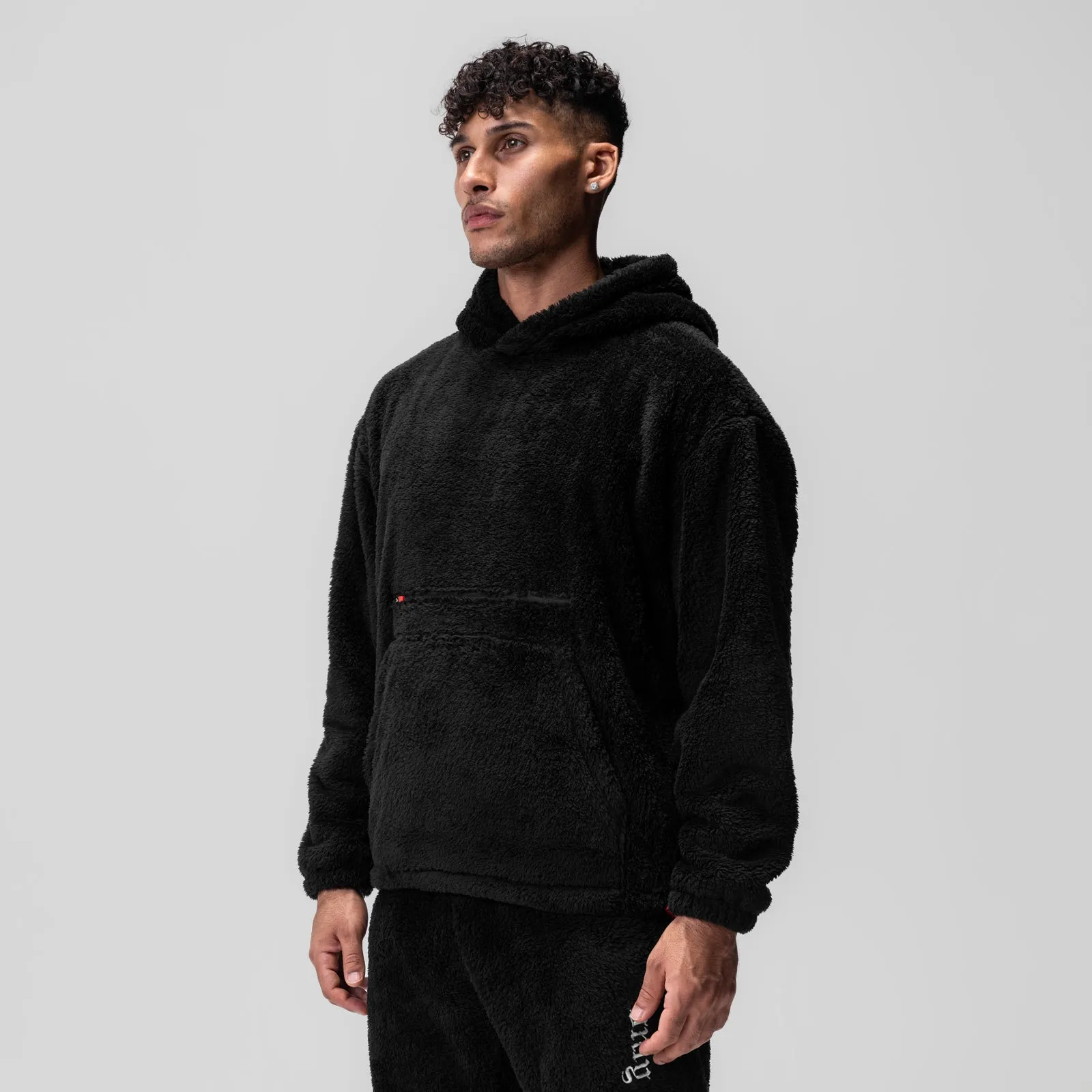 Low Profile Logo 0553. Sherpa Recovery Hoodie - Black/White