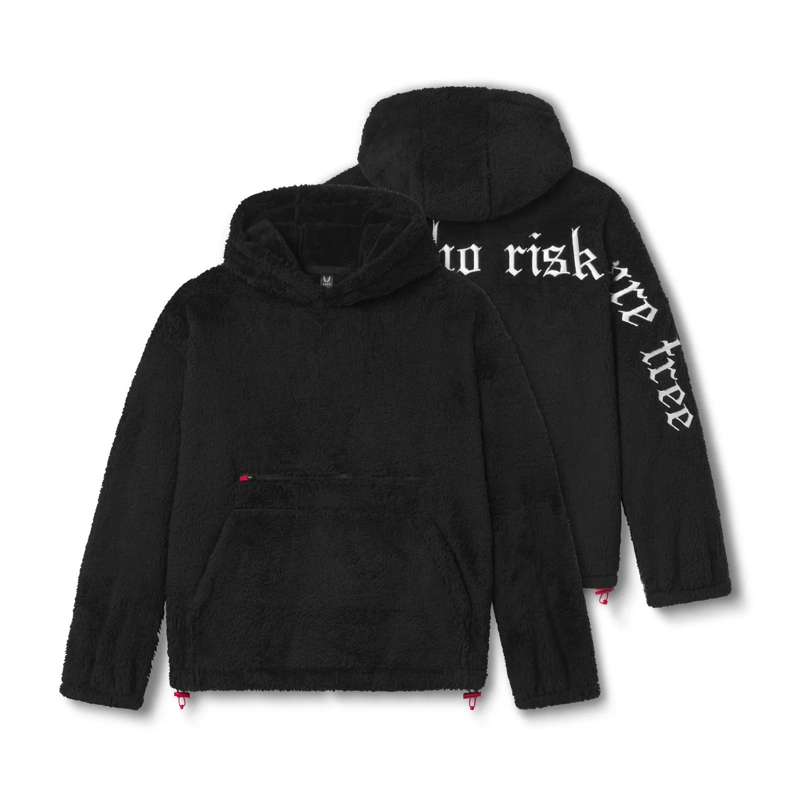 Triple Stitched Seams 0553. Sherpa Recovery Hoodie - Black/White