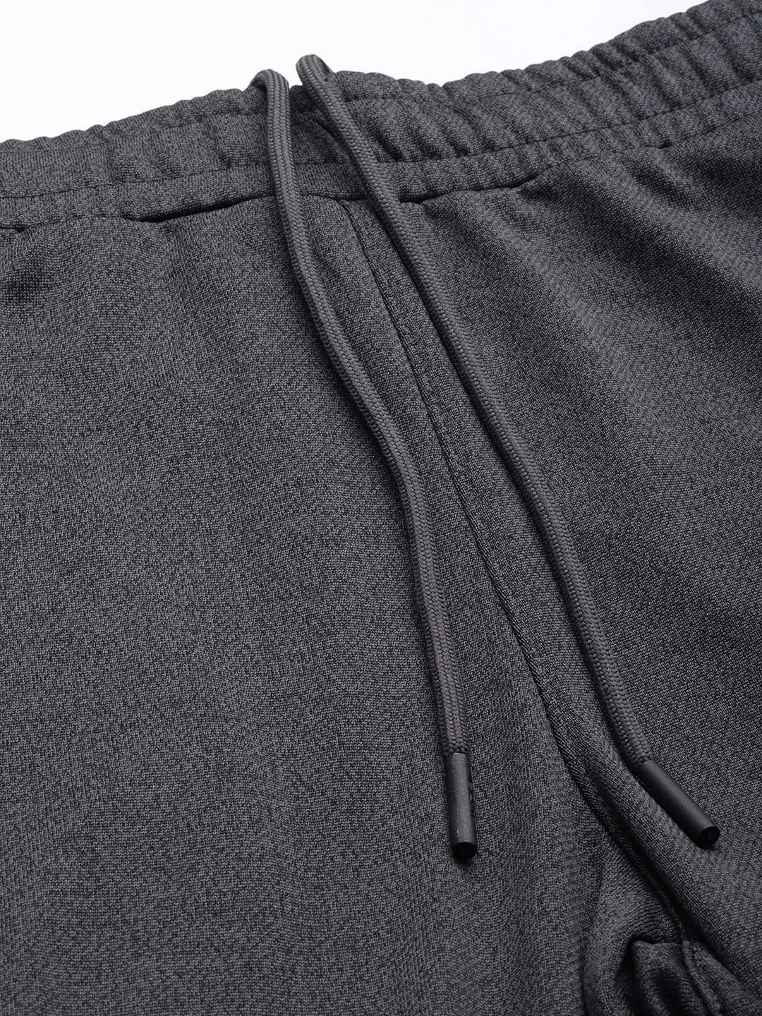 Work Friendly Alcis Men Charcoal Grey Solid Track Pants