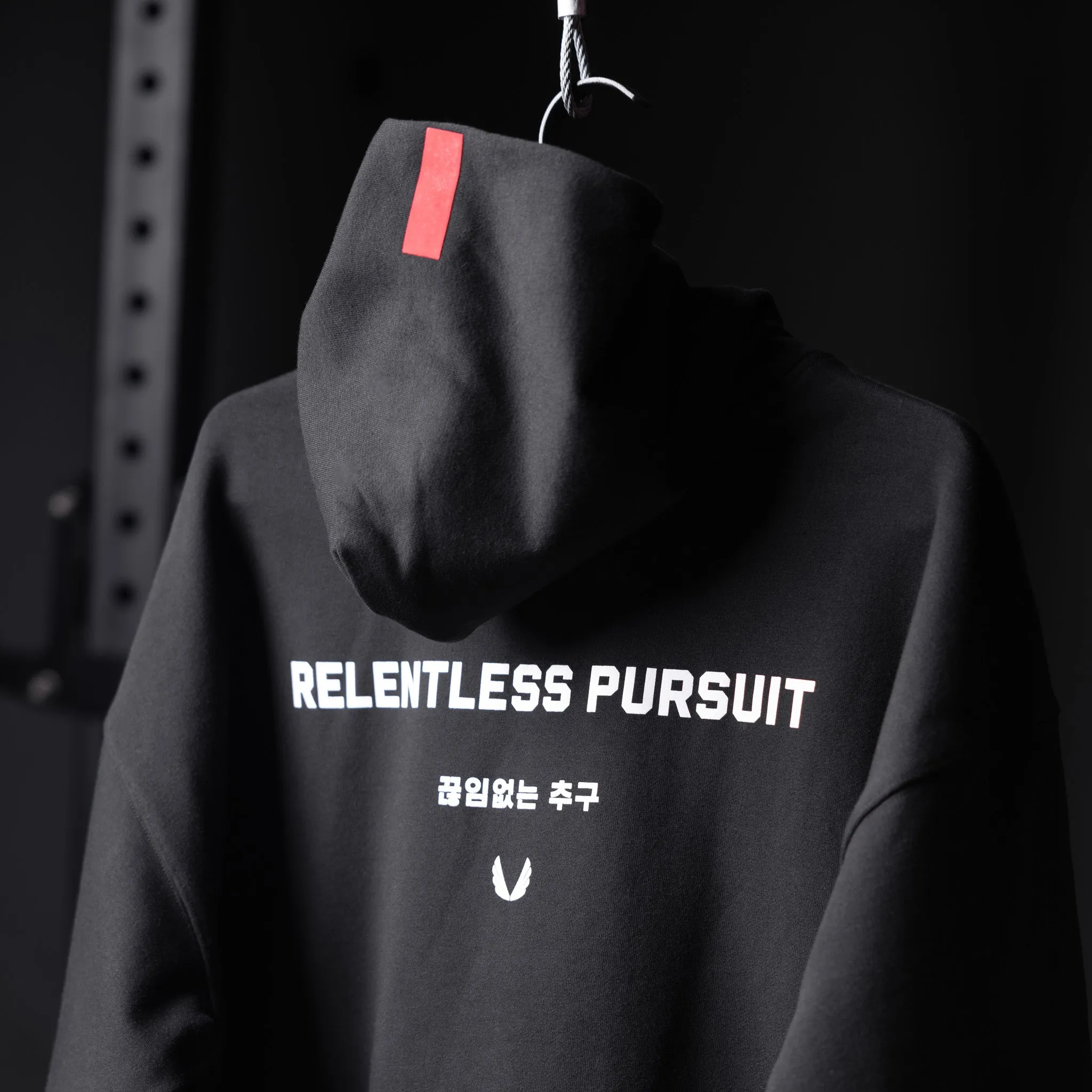 individuality shopping spree 0874. Tech-Terry? Zip Pocket Hoodie - Black "RP Wings Stack"