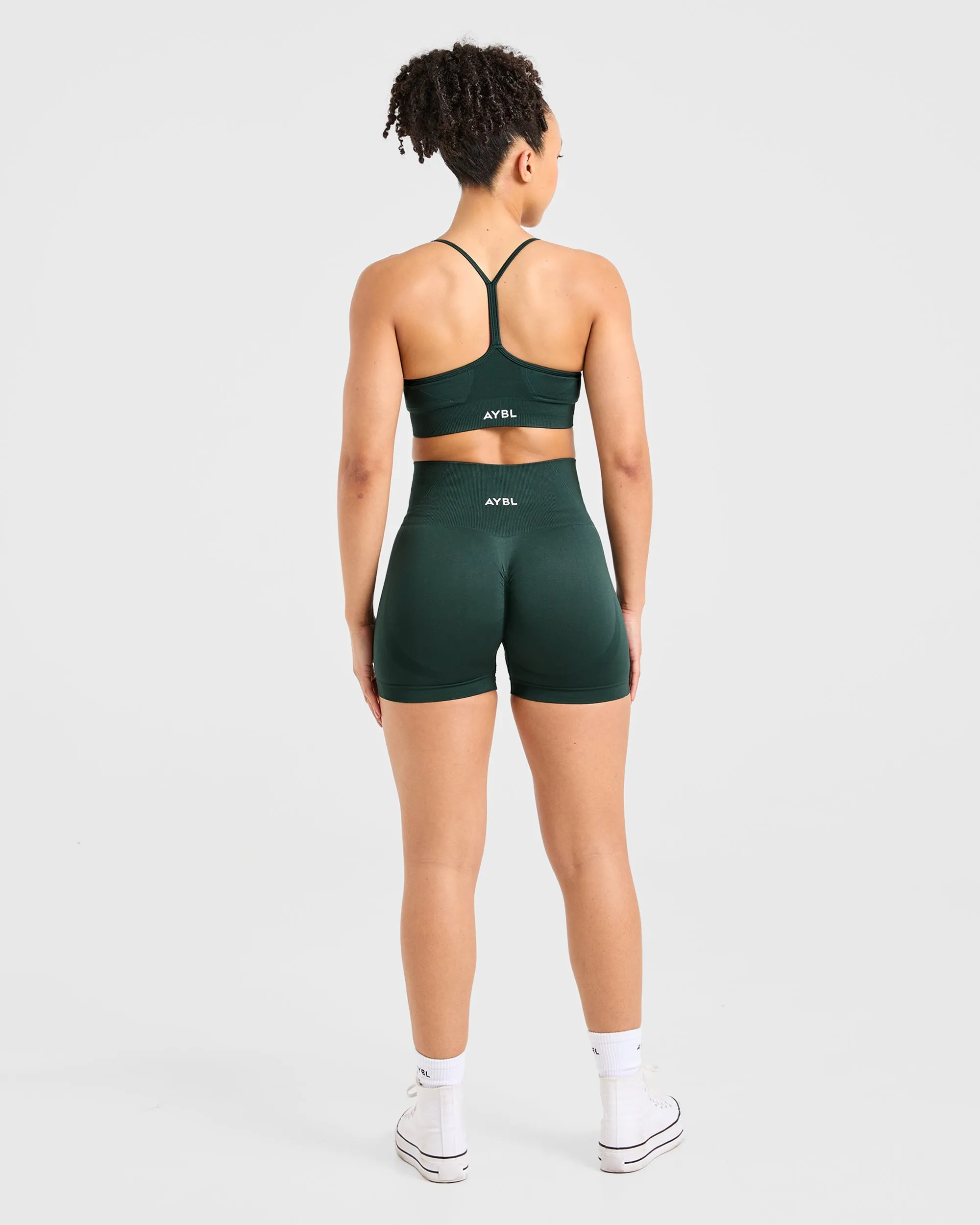 racerback Empower Seamless Sports Bra - Dark Green