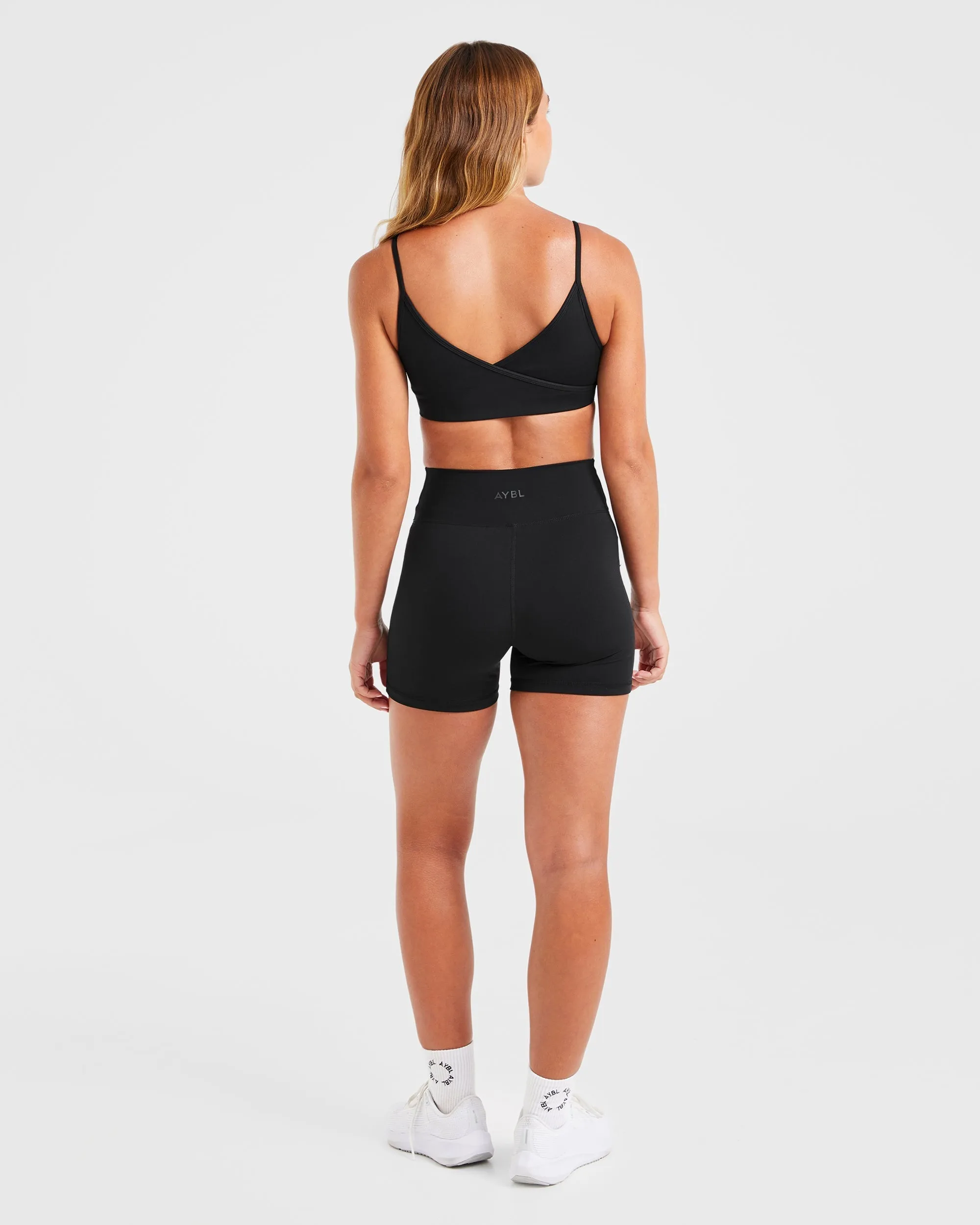 Sculpt Wrap Sports Bra - Black Premium Coordinate with other items seams