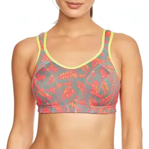 Shock Absorber Active Multi Womens Sports Bra - Multi Hemmed edges Camouflage