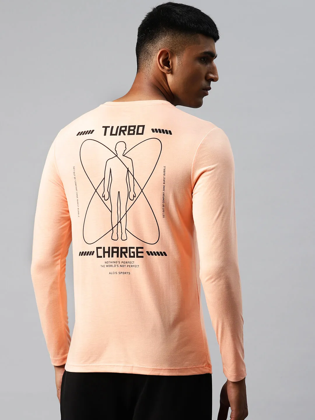 Alcis Men Graphic Printed Sports T-shirt Island Vibe ZeroRestrictionMobility