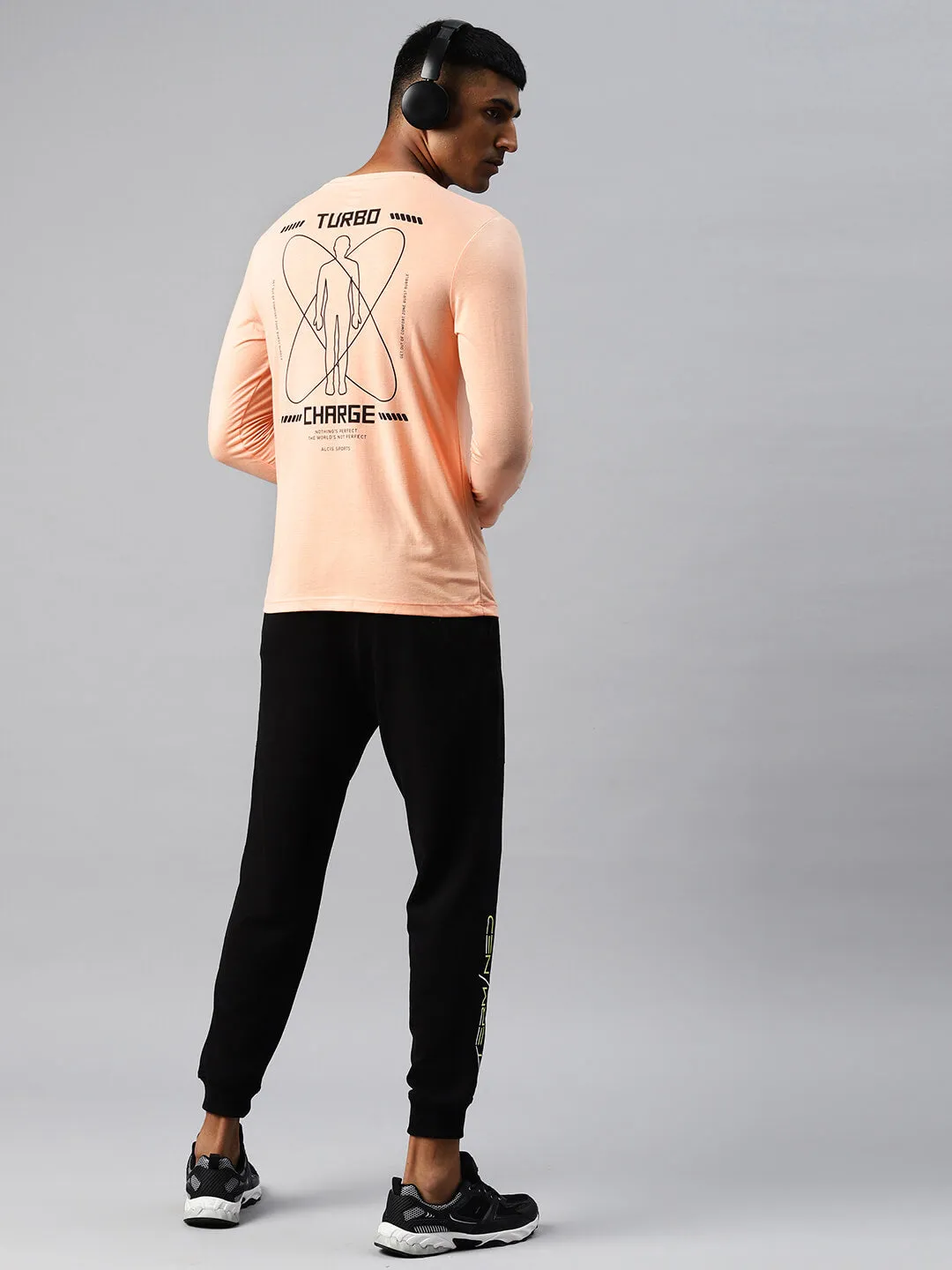 Alcis Men Graphic Printed Sports T-shirt QuickDryDesign