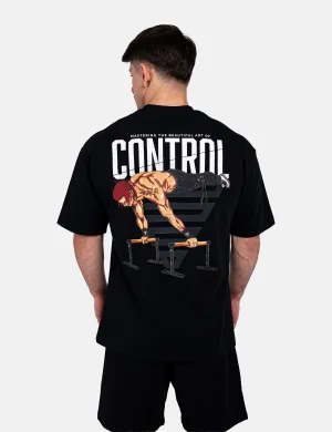 EcoDyeProcess SustainableYarnBlend Anime Oversized T-Shirt Control Men
