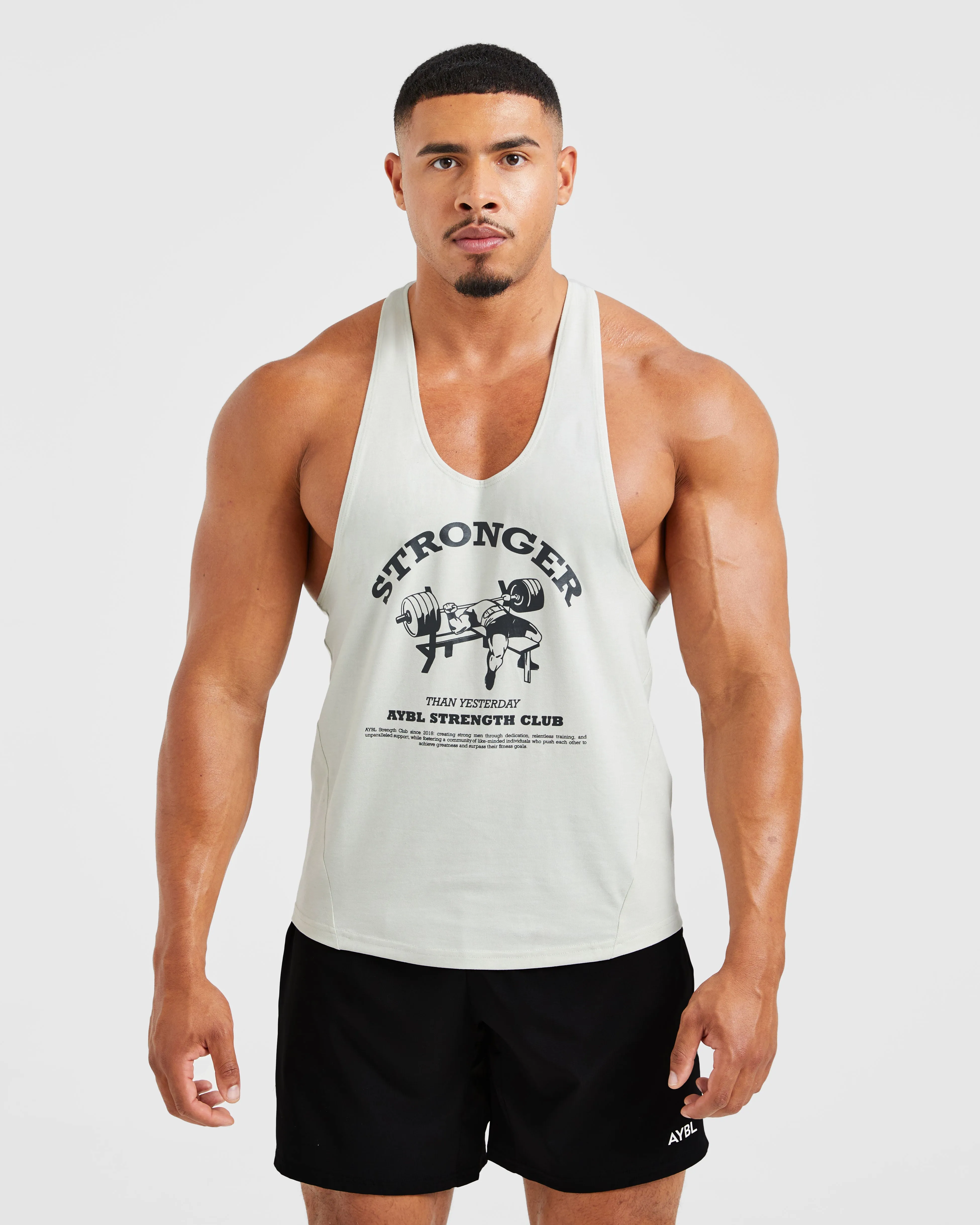 Ergonomic Cut Bench Press Stringer - Muted Mint Casual Style