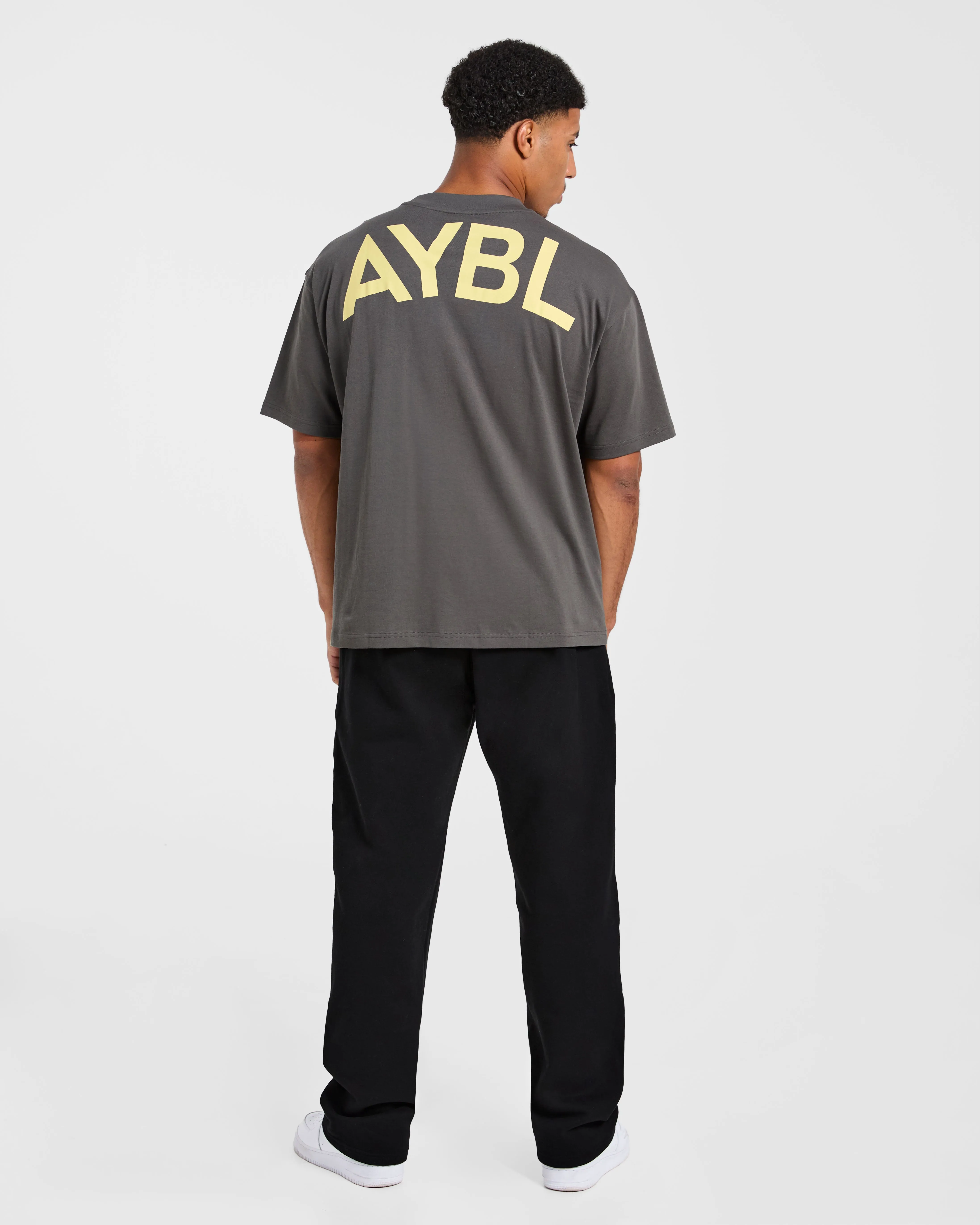 Essential Oversized T Shirt - Charcoal/Butter Versatile Comfort Style
