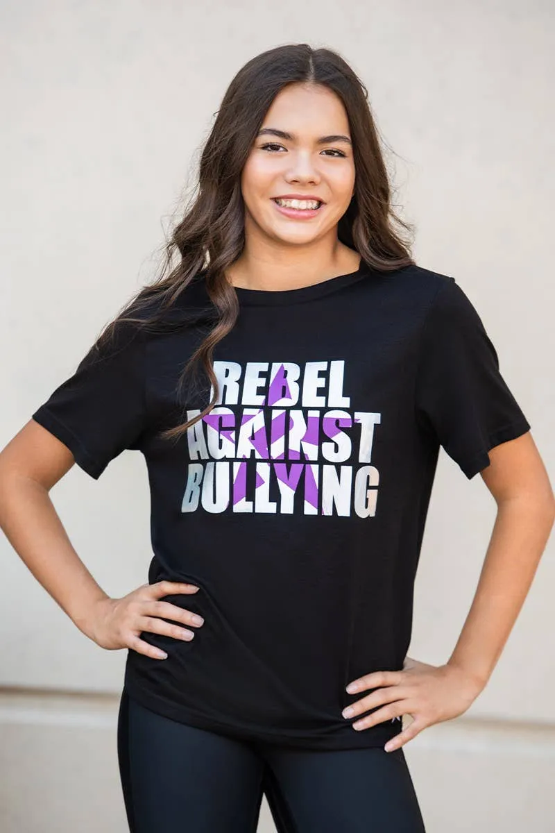 Glitter Glow Unisex Rebel Against Bullying Tee in Rebel Mark