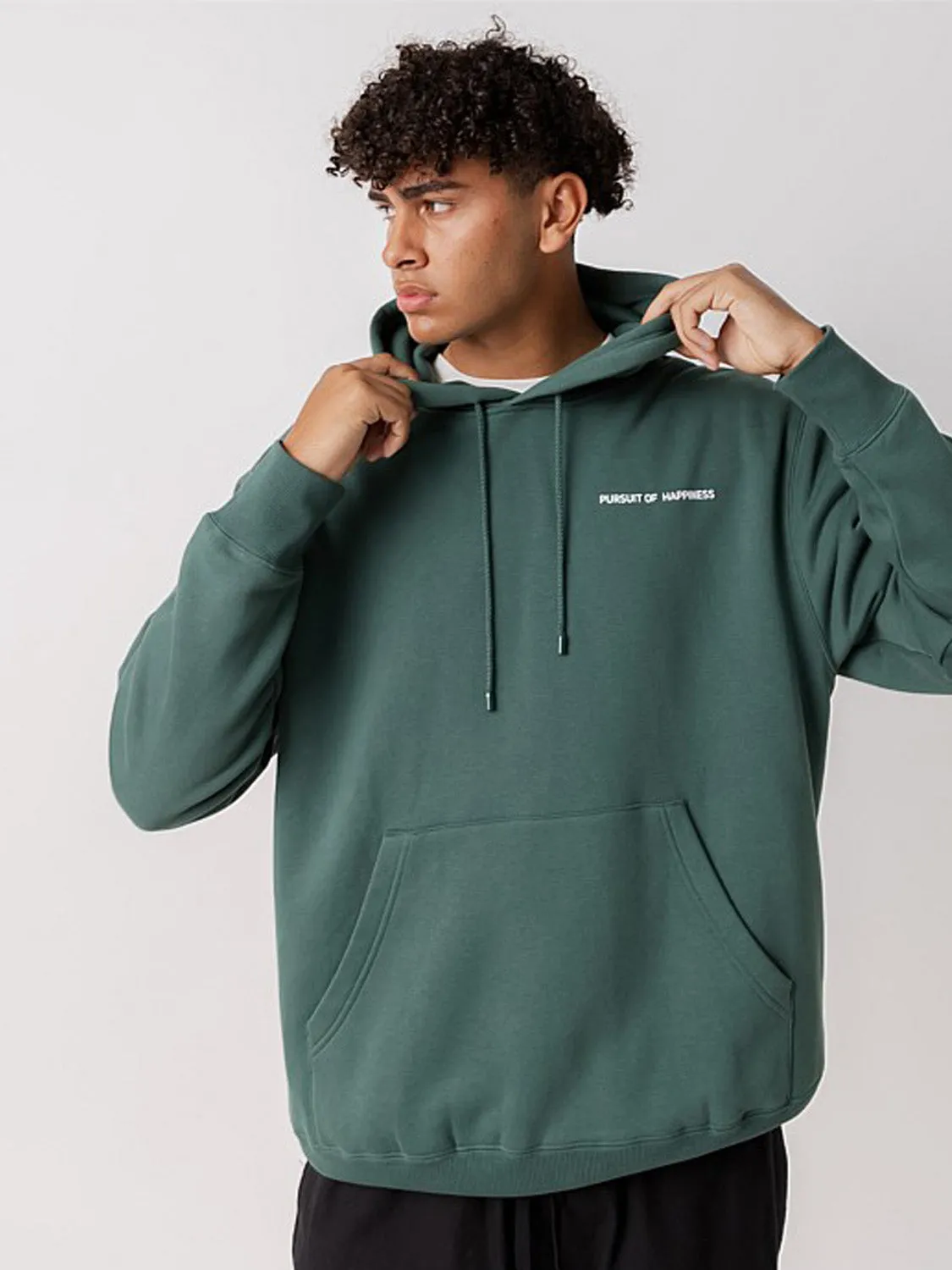 Simple Logo Heavyweight Pullover in Stadium Green gym clothes Family outing