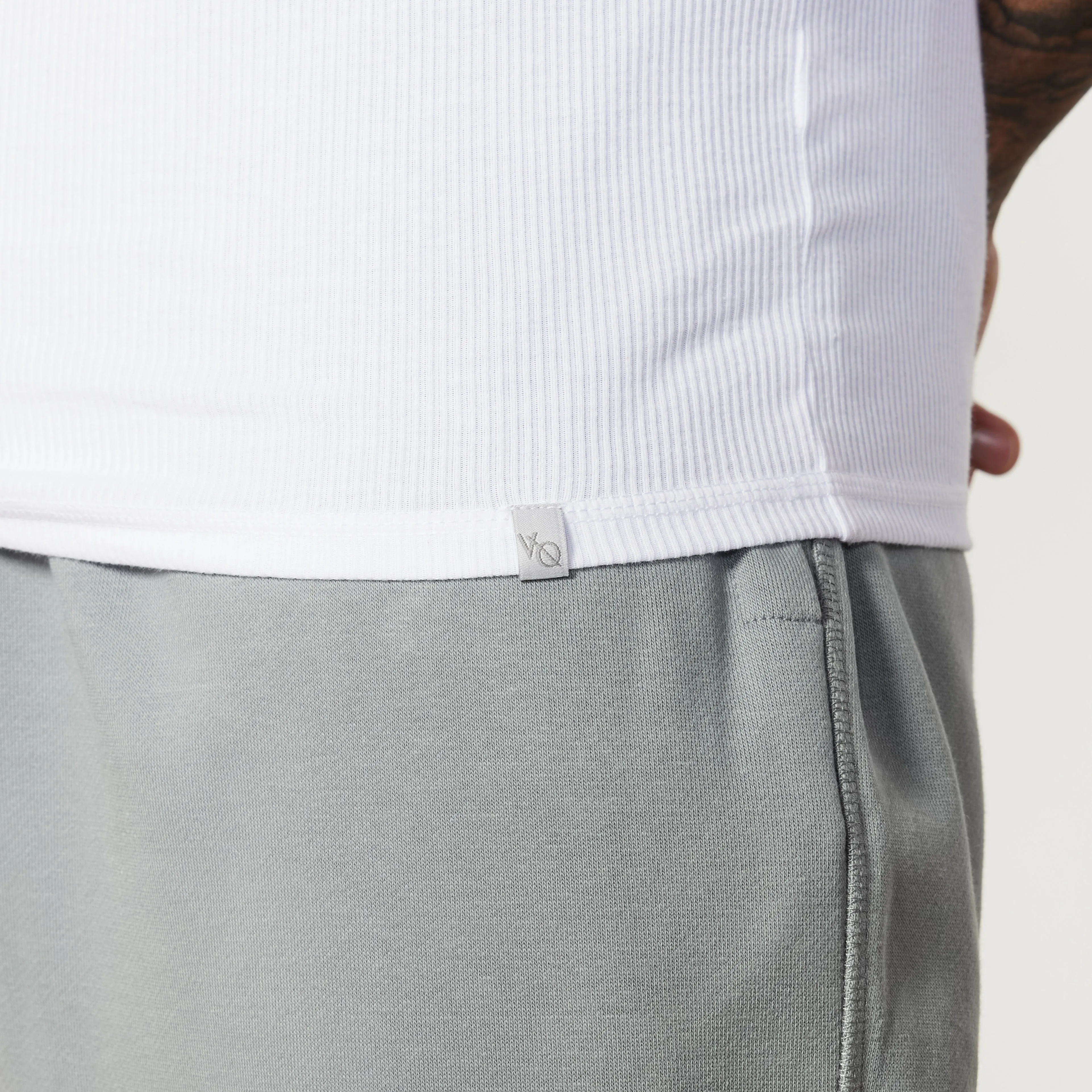 Lightweight Everyday Wear Vanquish Essential White Ribbed Fitted Tank