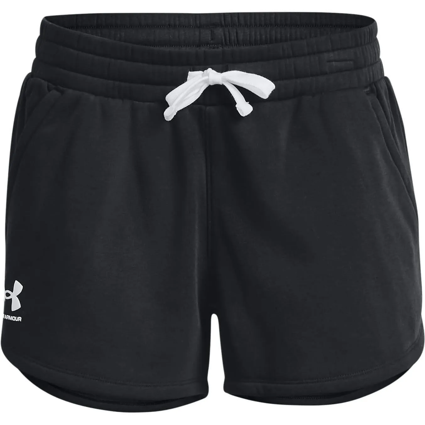 UV resistant Under Armour Rival Womens Fleece Shorts - Black