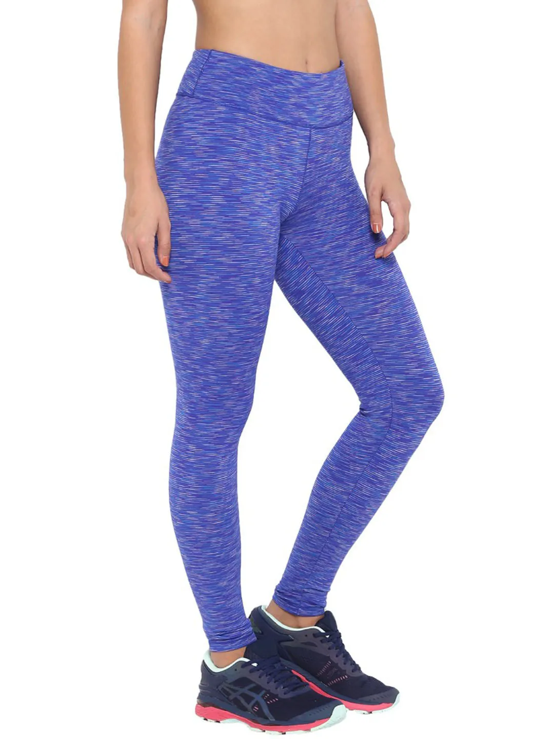 Low Profile Alcis Women Blue Solid Ankle-Length Leggings