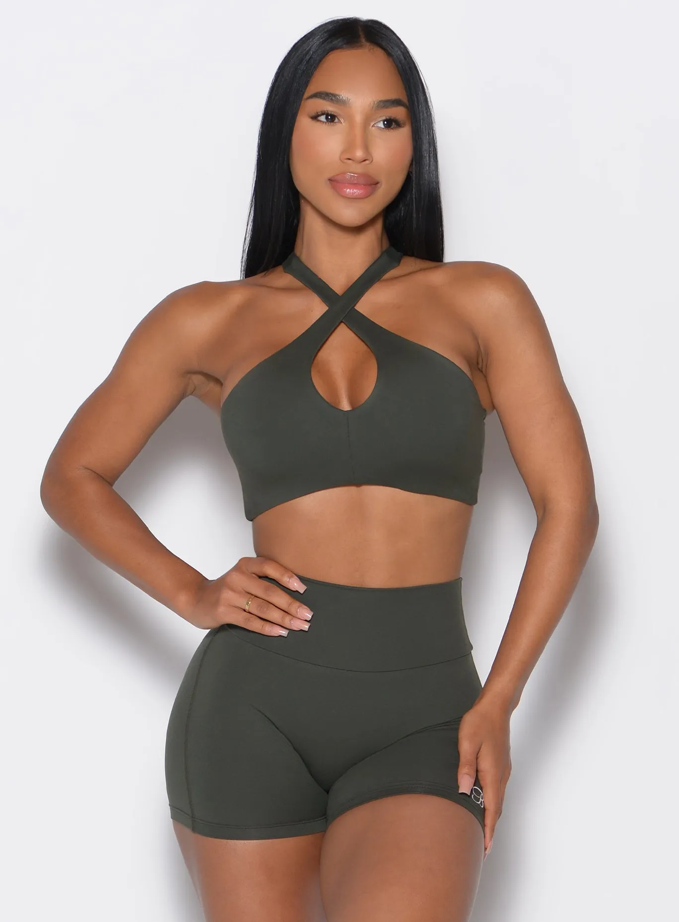 Cross Over Halter Bra Hiking groups Wear under clothes seams