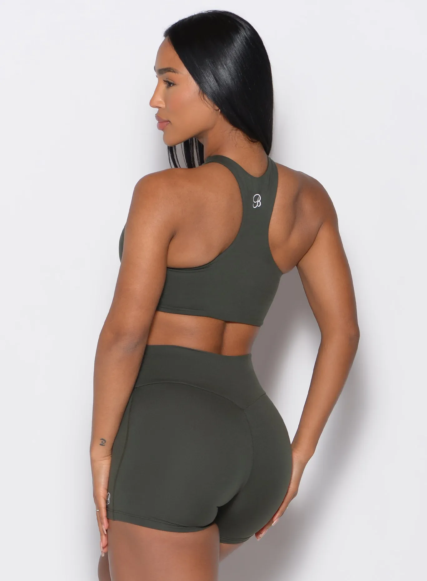 Cross Over Halter Bra Stretch stitching seams