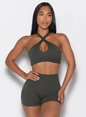 Cross Over Halter Bra Hiking groups Wear under clothes seams
