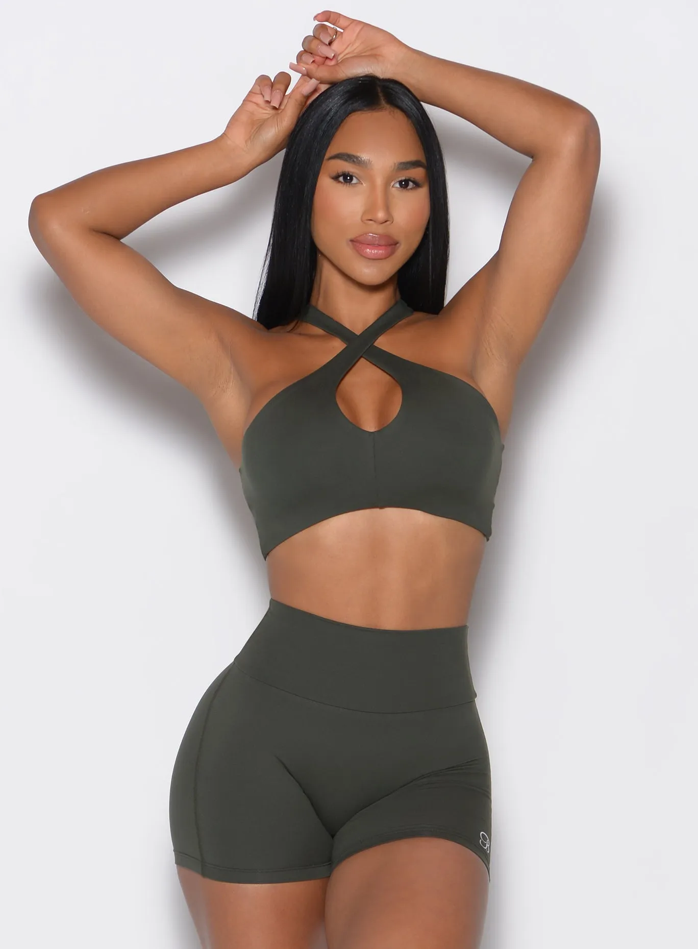 Cross Over Halter Bra Secure Design