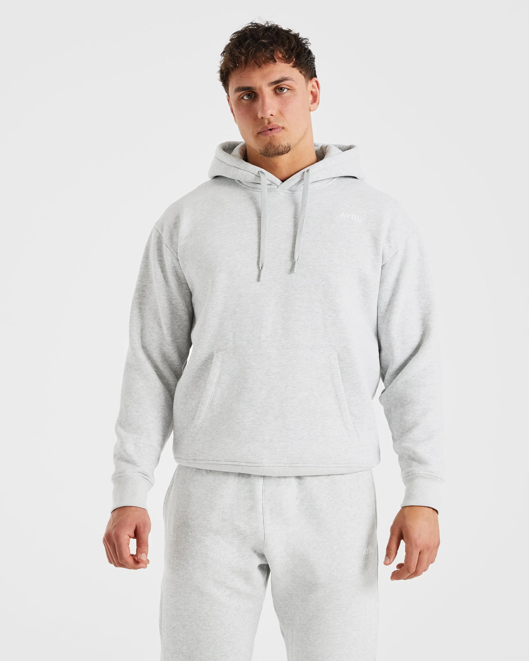 Cold Weather Gear Giraffe like Essential Hoodie - Grey Marl