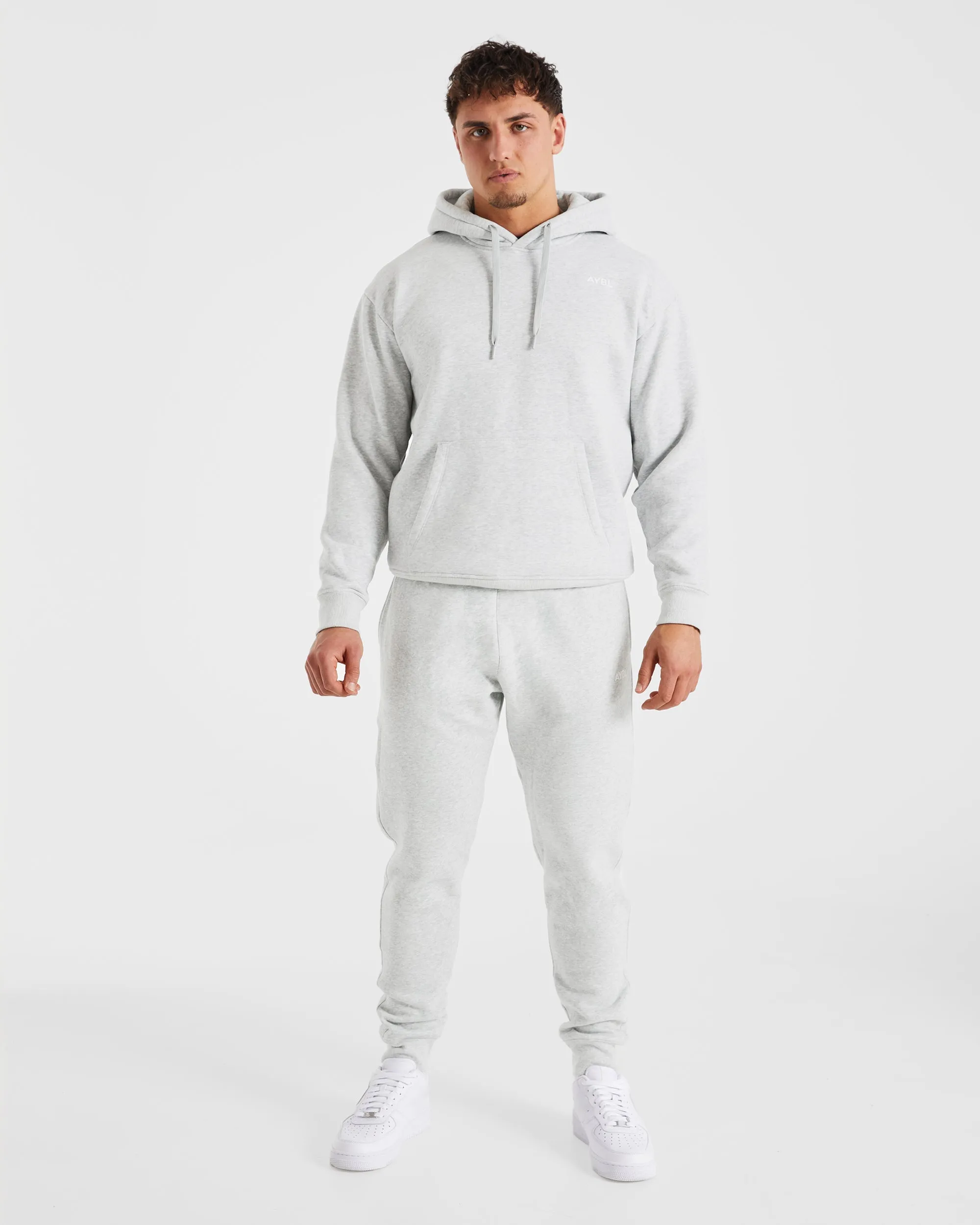 Essential Hoodie - Grey Marl Halloween wear Reinforced Elbow Patches